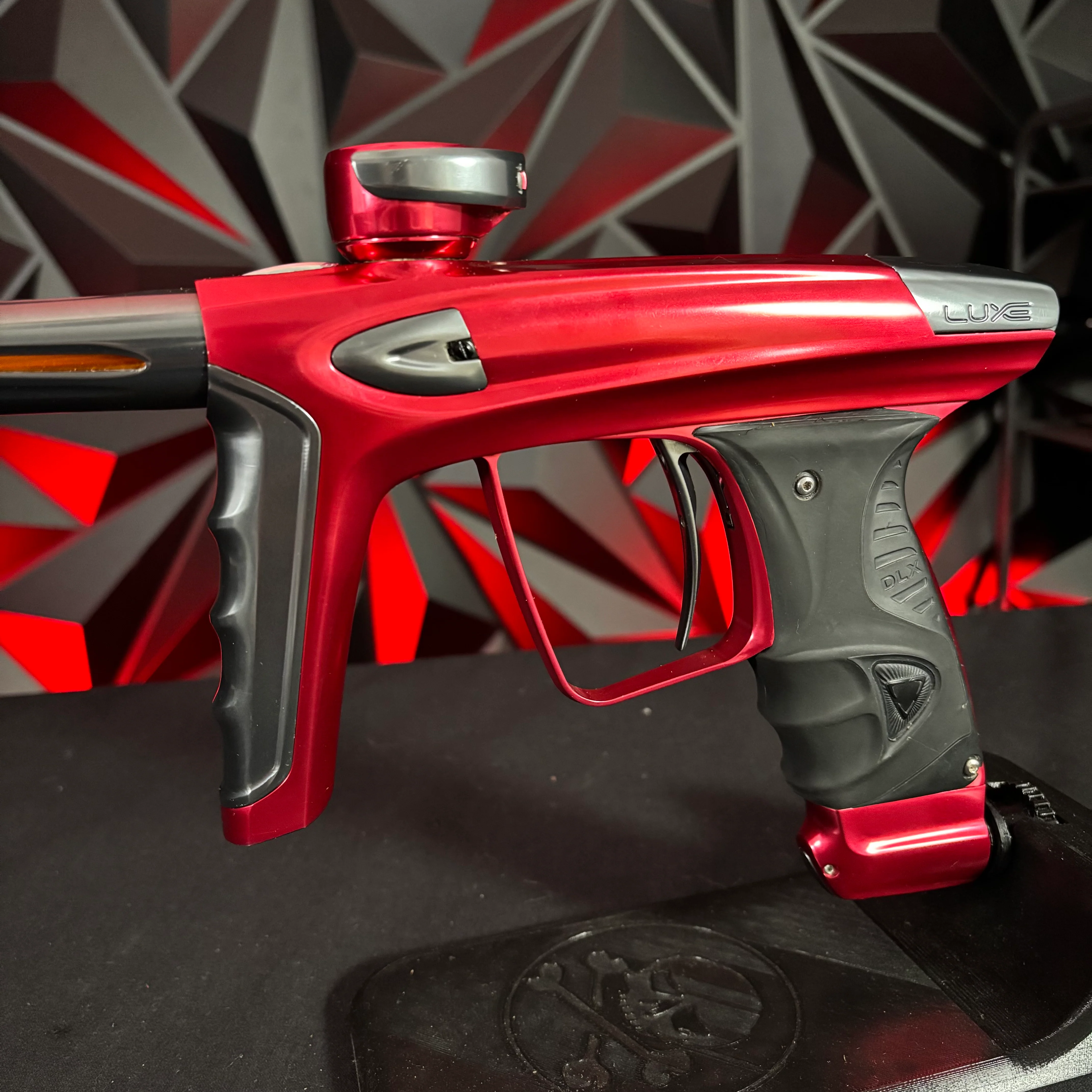 Used DLX Luxe Ice Paintball Gun - Red/ Pewter - Image 5