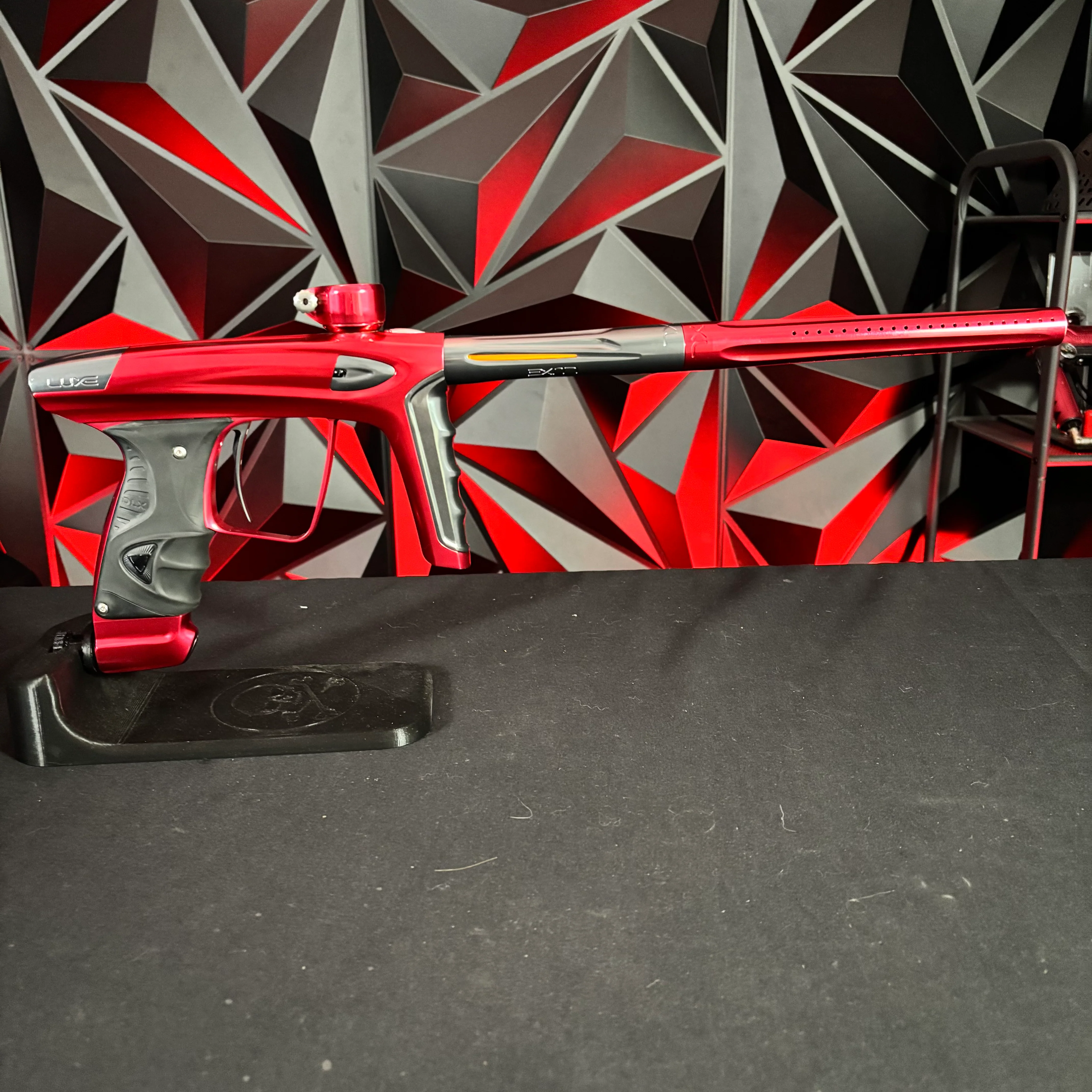 Used DLX Luxe Ice Paintball Gun - Red/ Pewter - Image 6