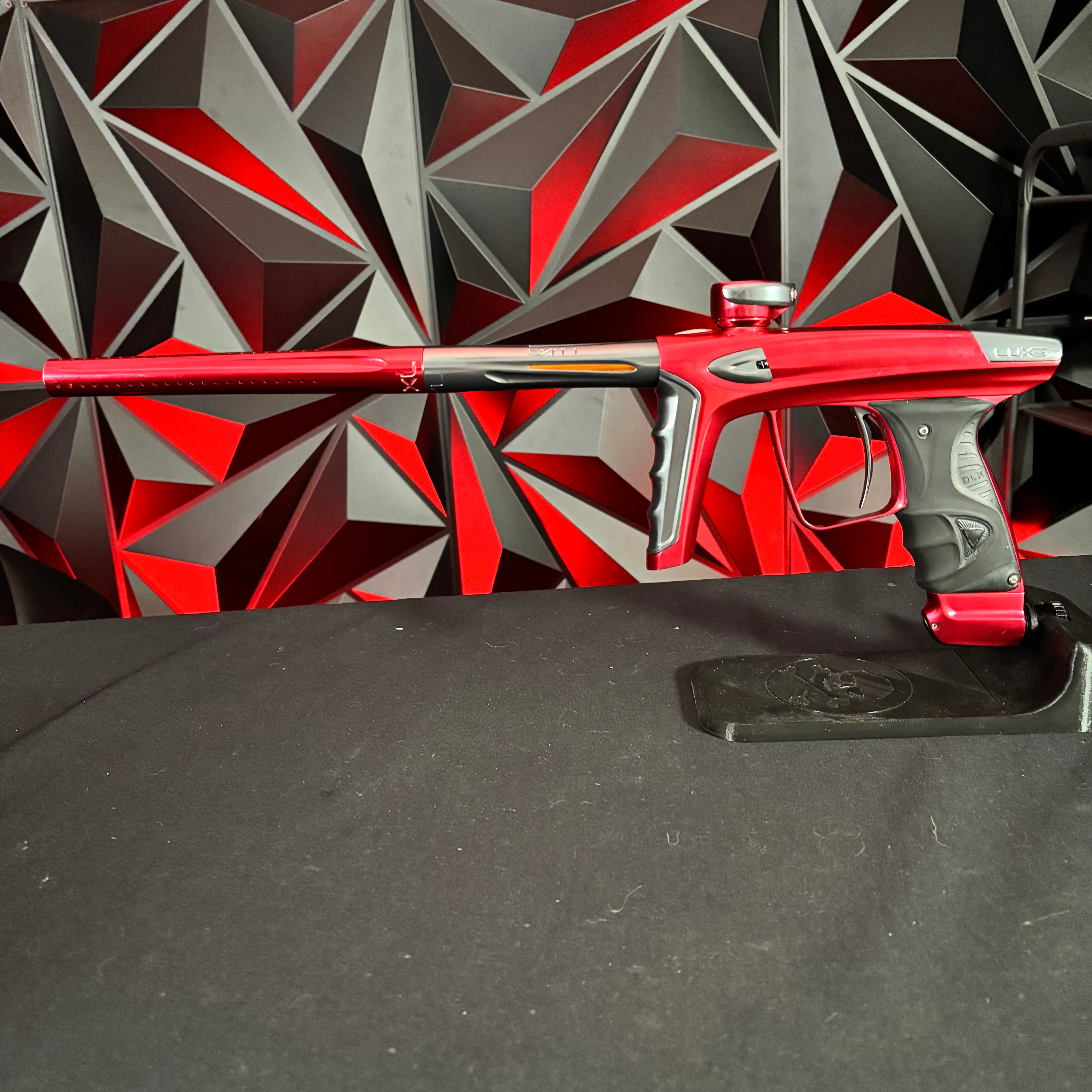Used DLX Luxe Ice Paintball Gun - Red/ Pewter - Image 7