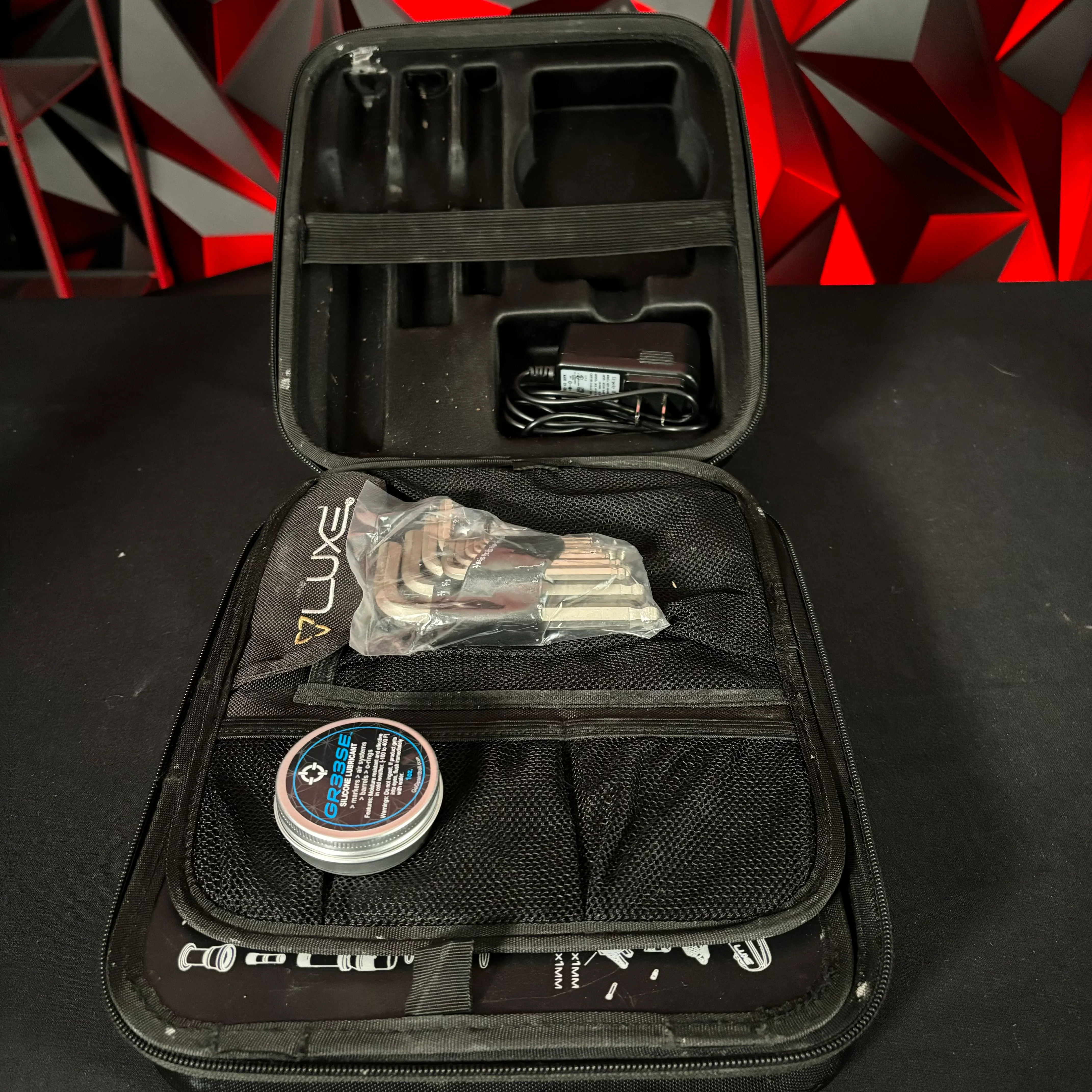 Used DLX Luxe ICE Paintball Gun - Polished Red w/Infamous Deuce Trigger - Image 8