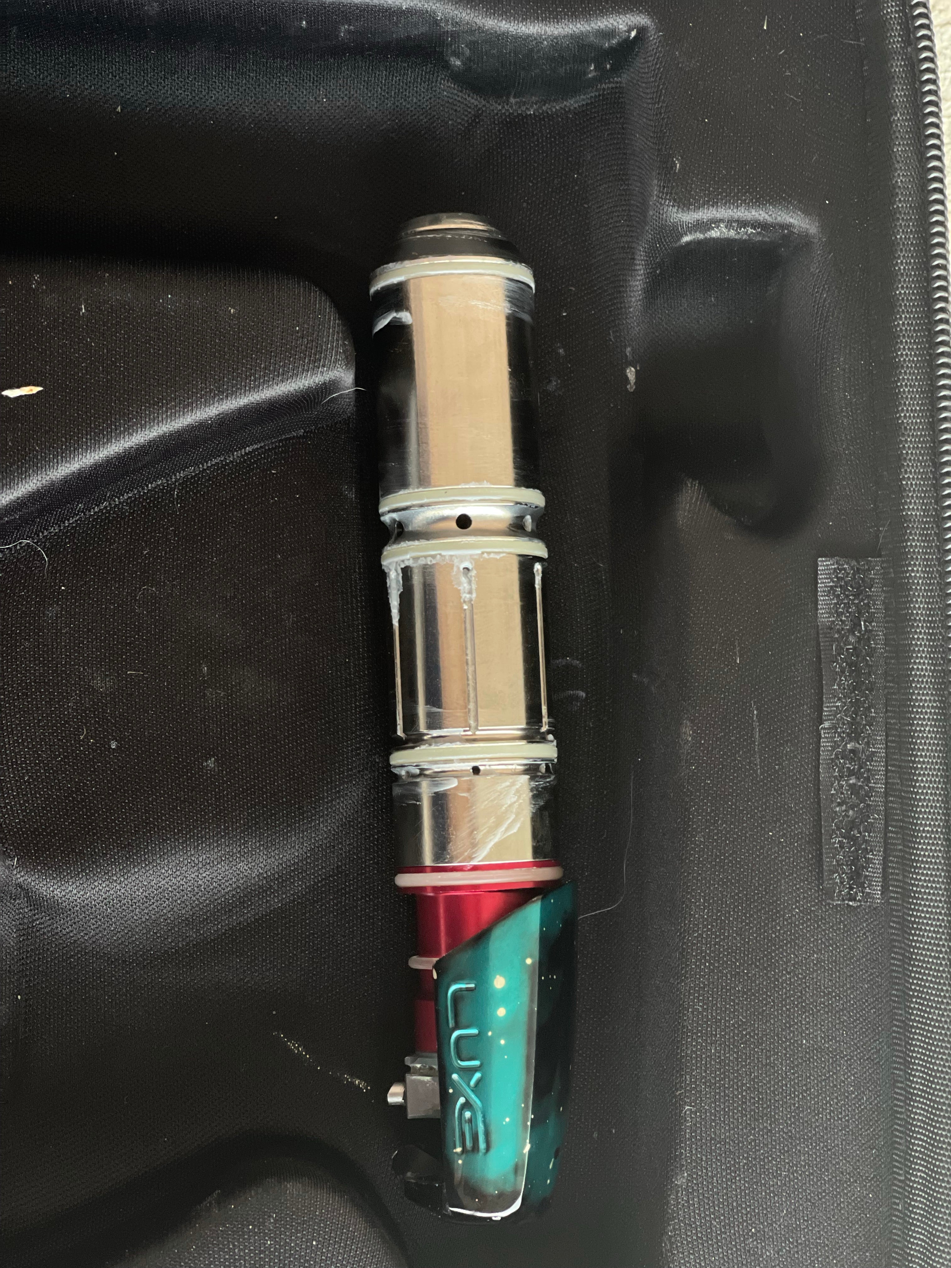 Used DLX Luxe Ice Paintball Gun - Red/Green Galaxy (1 of 15) - Image 6