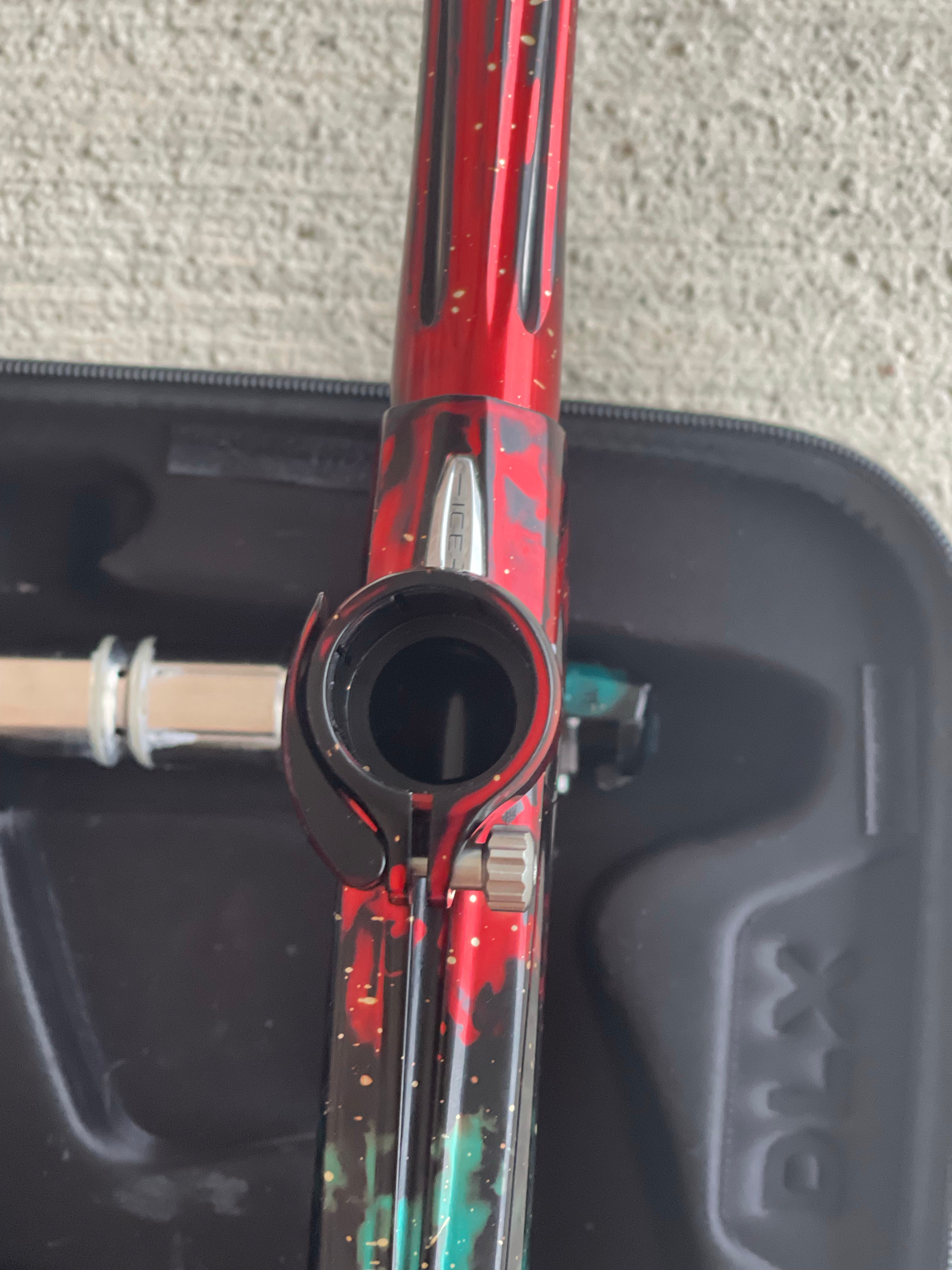 Used DLX Luxe Ice Paintball Gun - Red/Green Galaxy (1 of 15) - Image 7