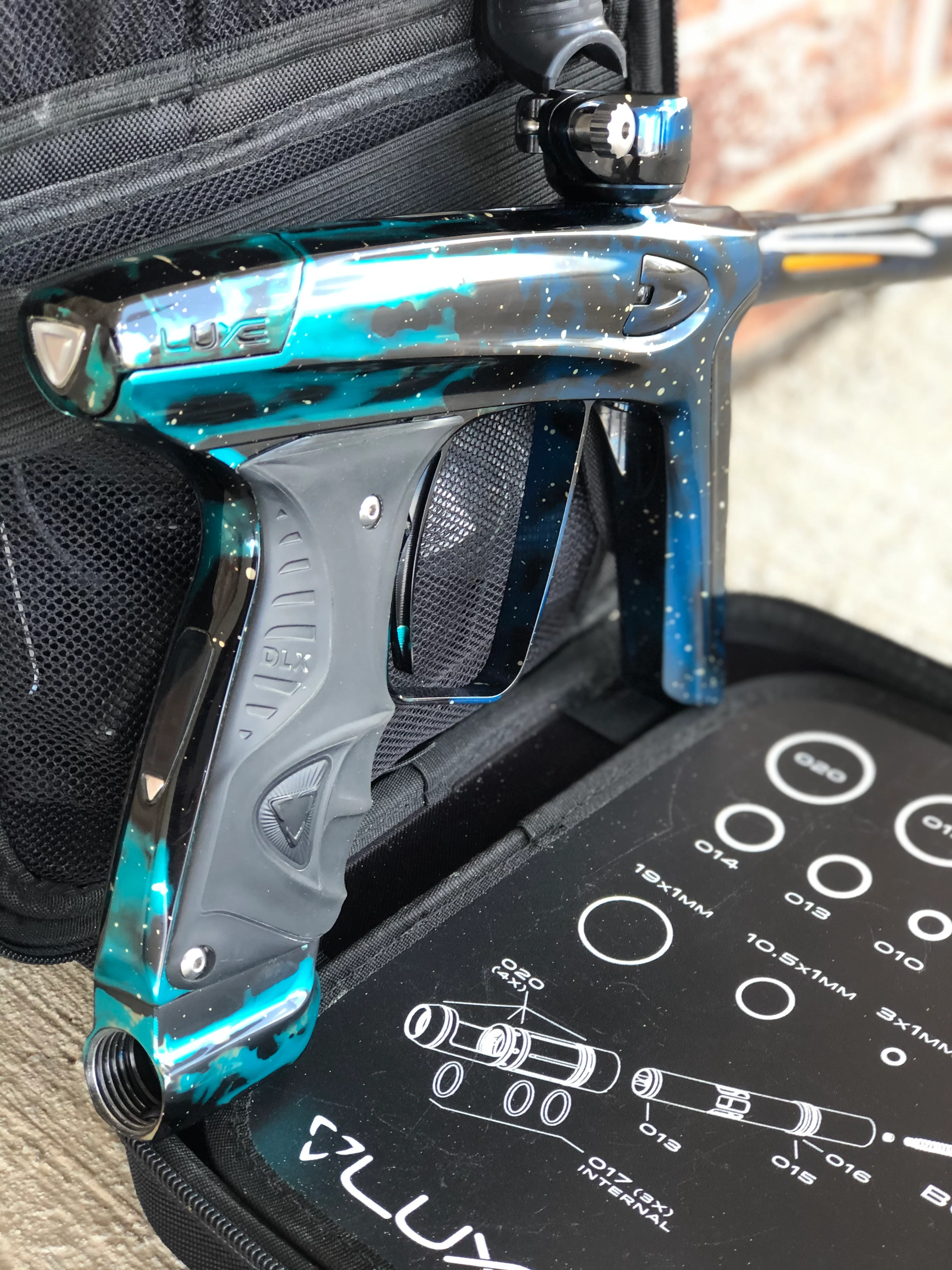 Used DLX Luxe Ice Paintball Gun - Galaxy Teal/Black/Blue - Image 5