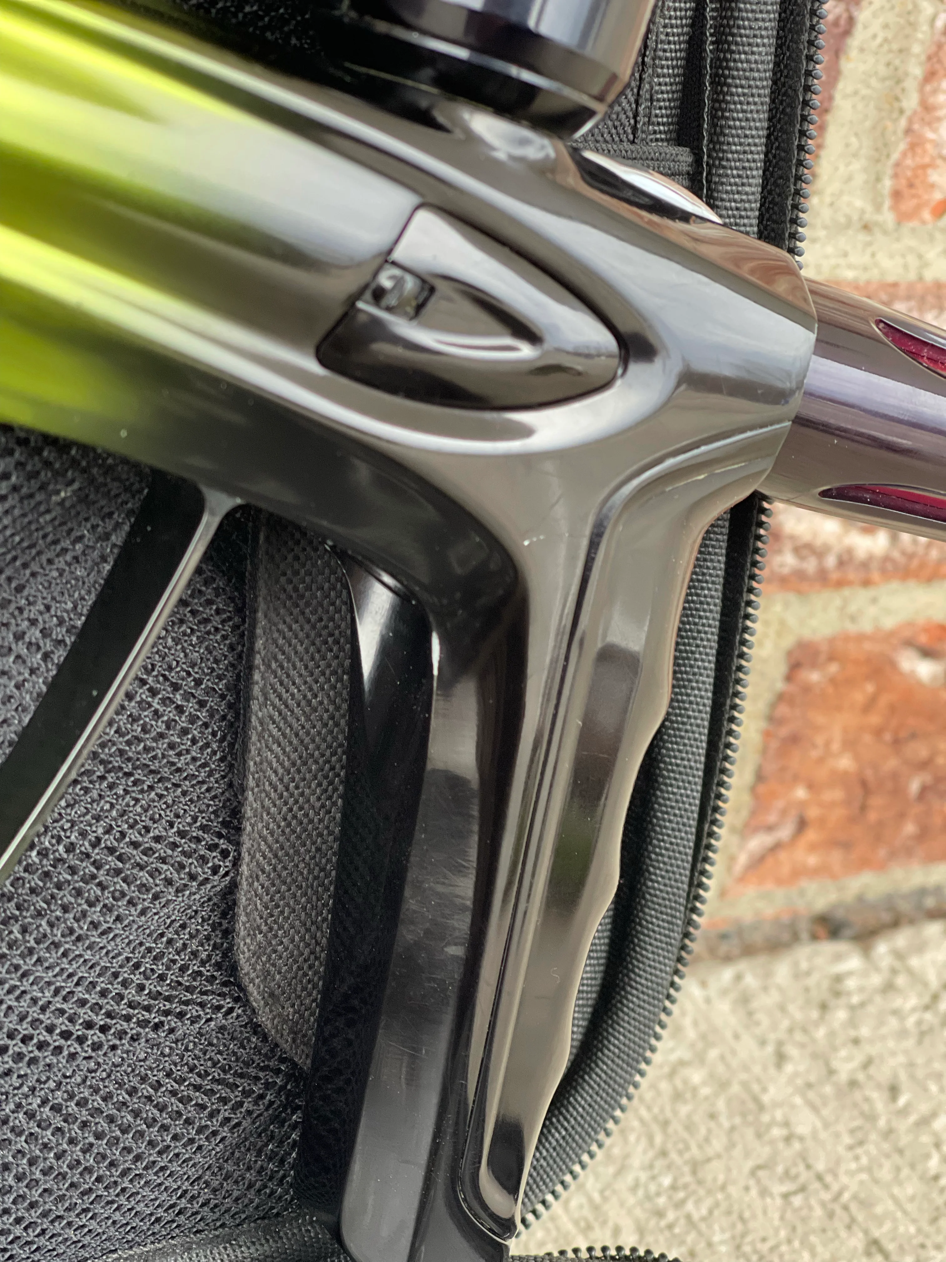 Used DLX Luxe Ice Paintball Gun - Limited Edition *1 of 10* Black/Slime Green w/ Black and Tan Back Grip - Image 14