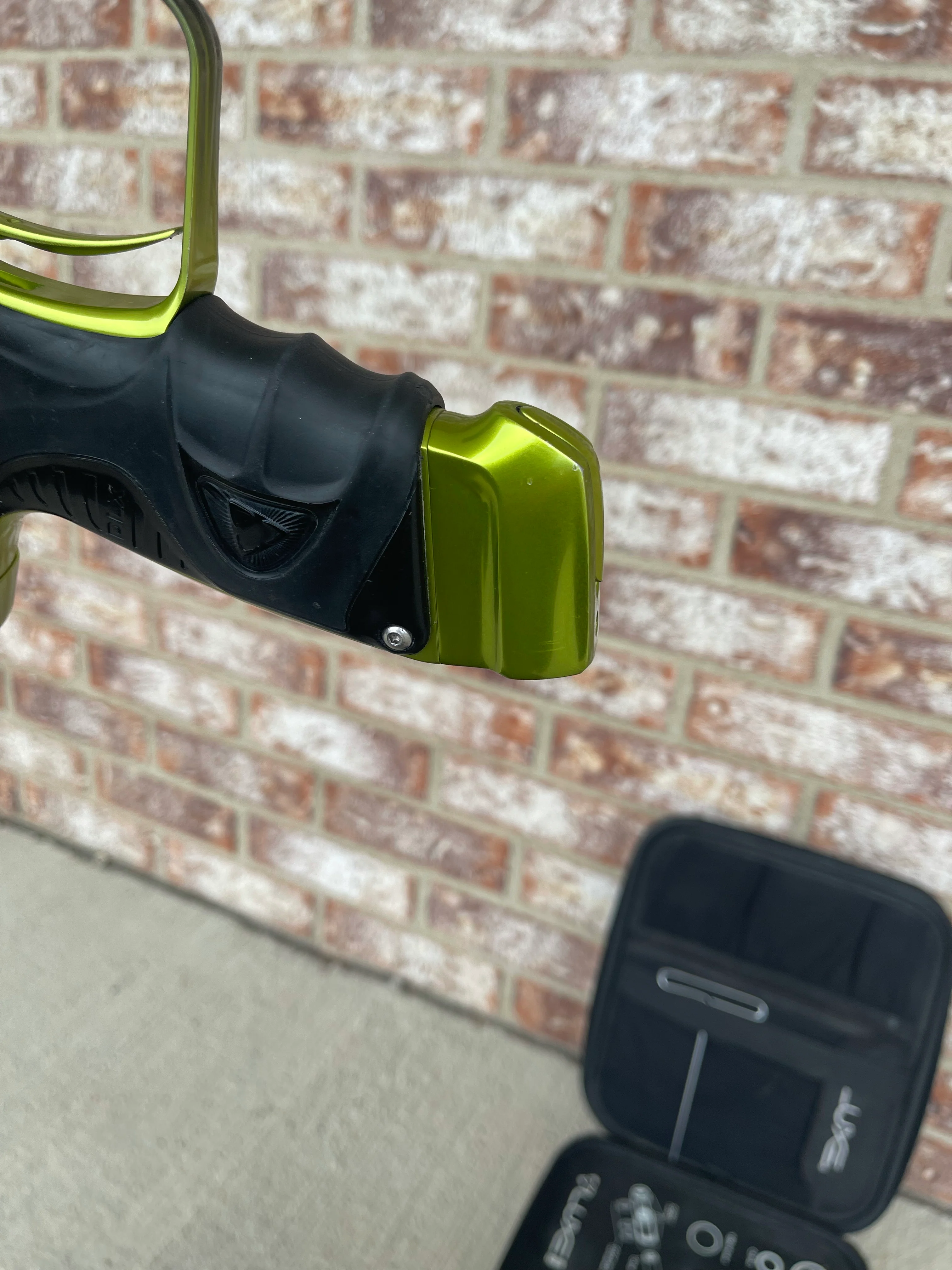 Used DLX Luxe Ice Paintball Gun - Limited Edition *1 of 10* Black/Slime Green w/ Black and Tan Back Grip - Image 17