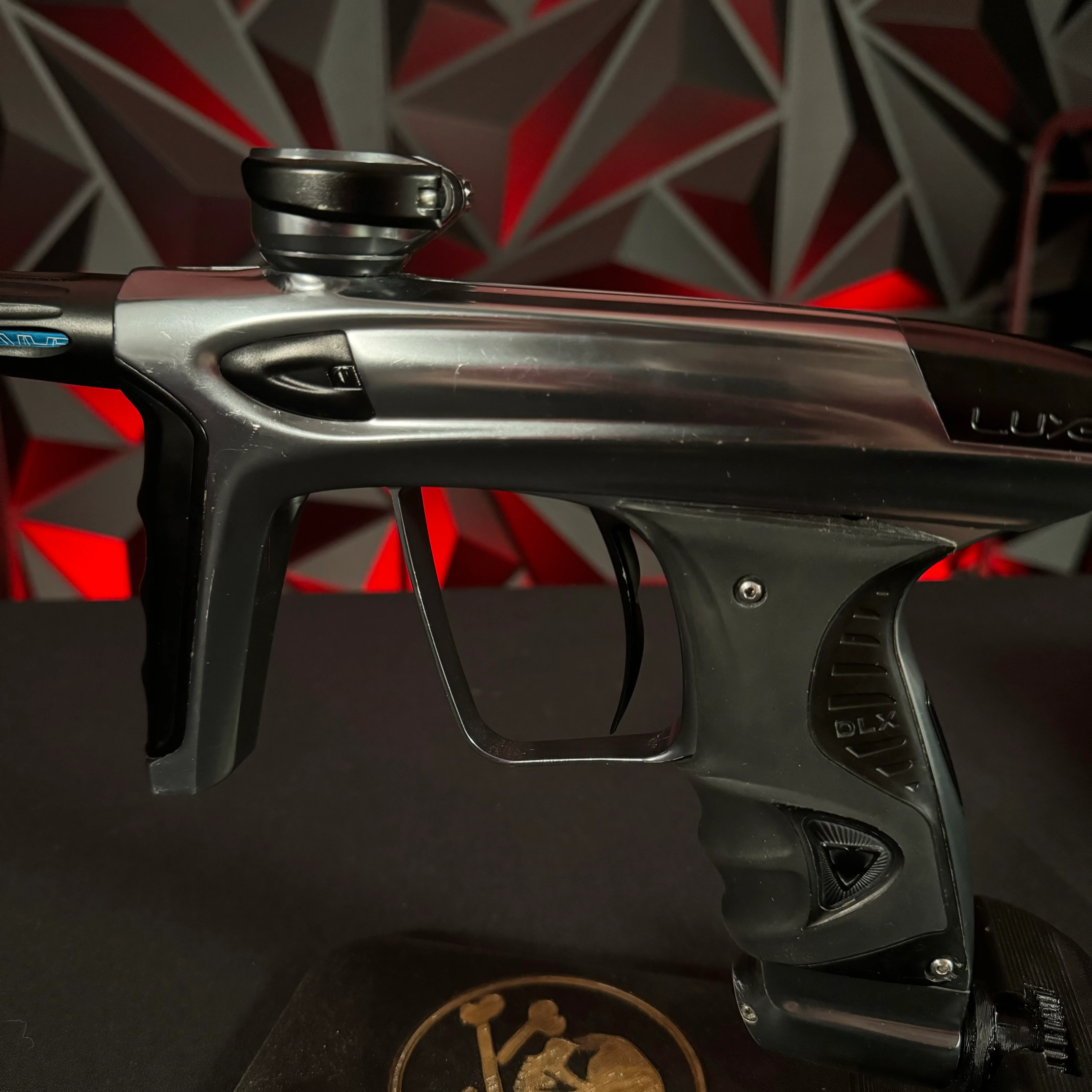 Used DLX Luxe ICE Paintball Gun - Polished Pewter w/ Dust Black Freak Barrel - Image 11