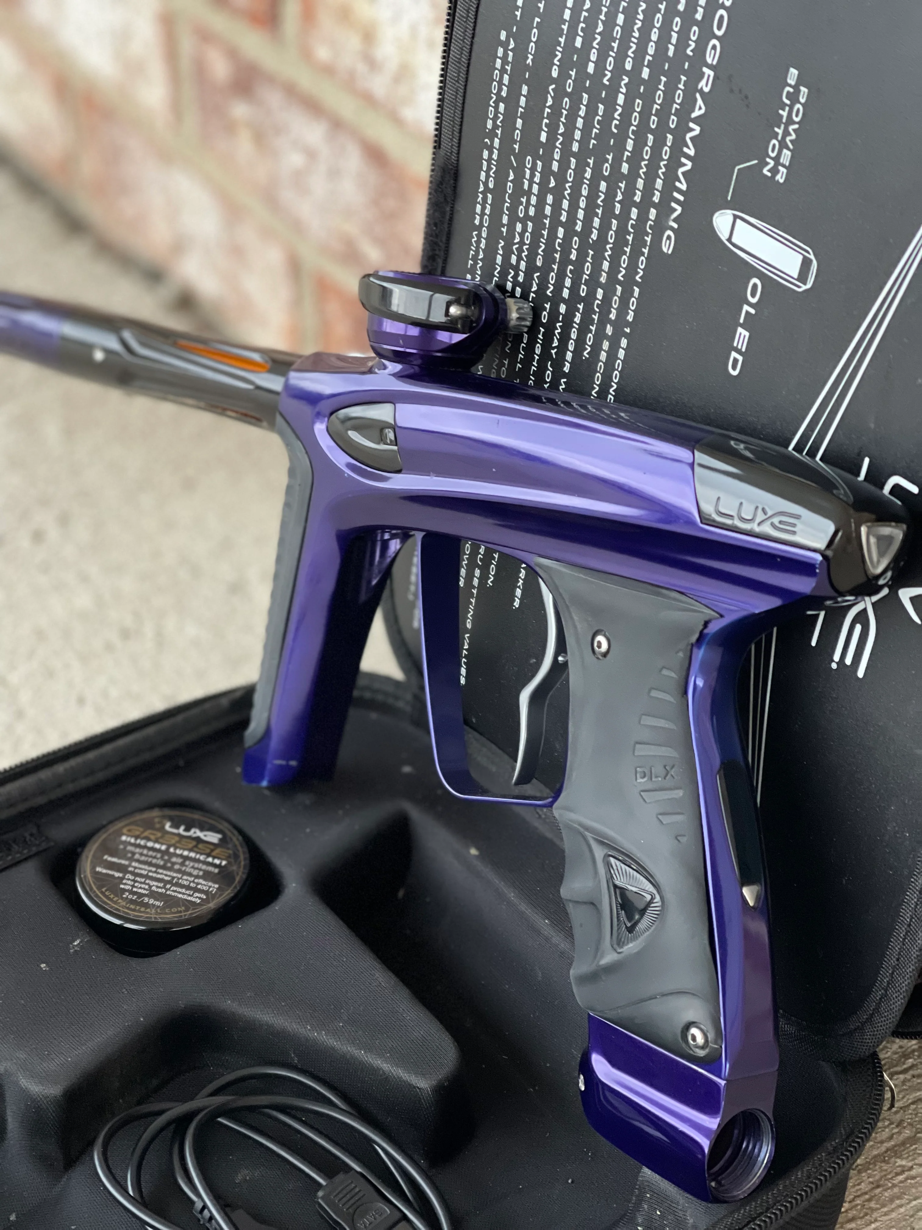 Used DLX Luxe Ice Paintball Gun - Purple / Black - Image 2