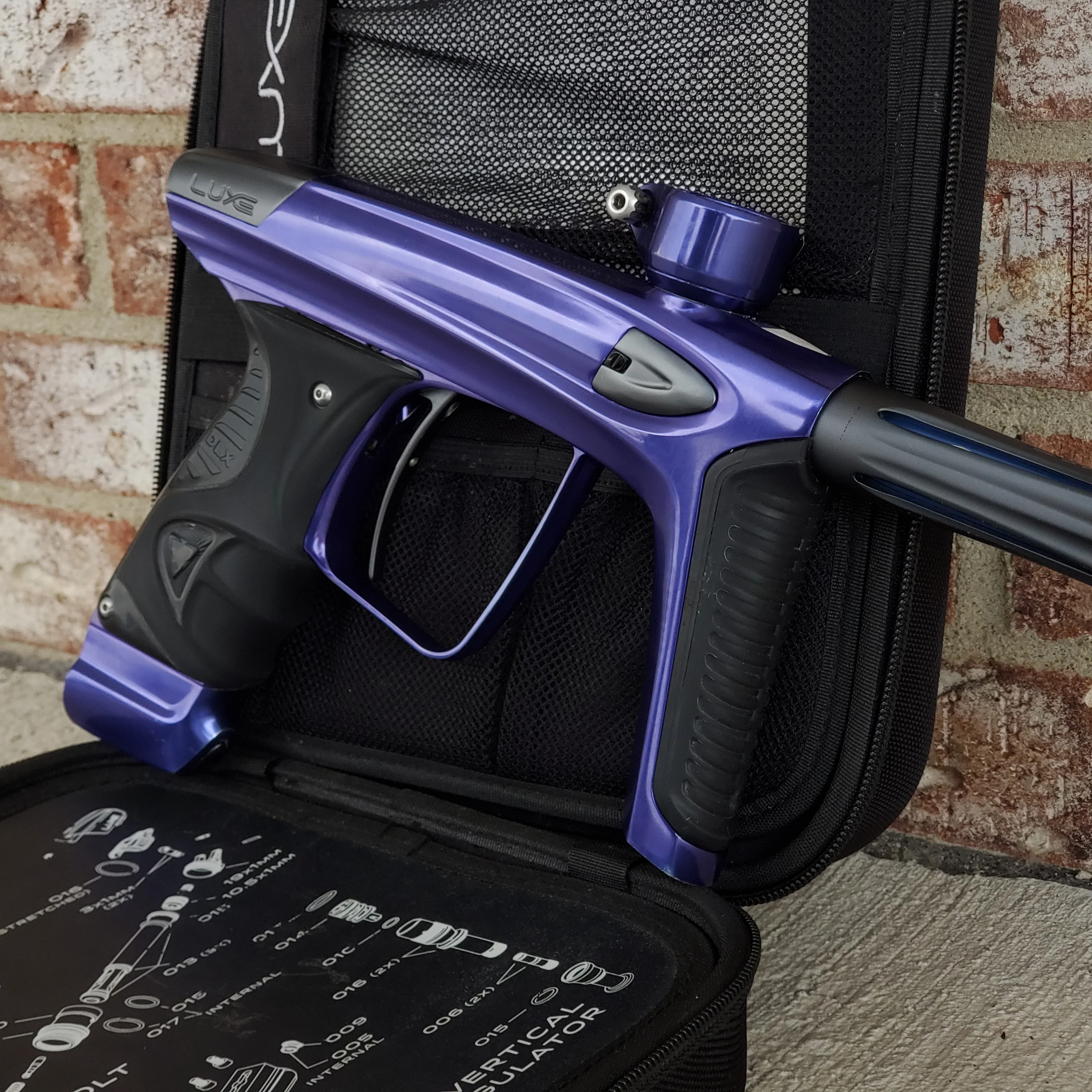 Used DLX Luxe Ice Paintball Gun - Purple / Pewter - Image 2