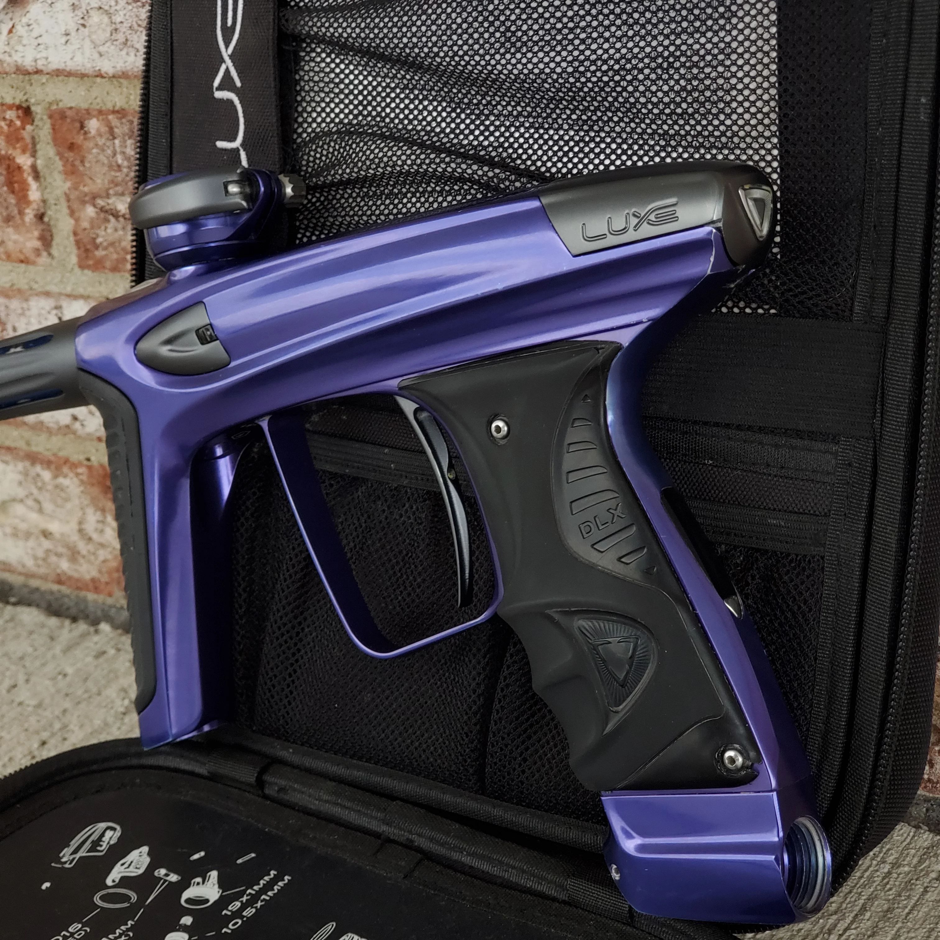 Used DLX Luxe Ice Paintball Gun - Purple / Pewter - Image 3