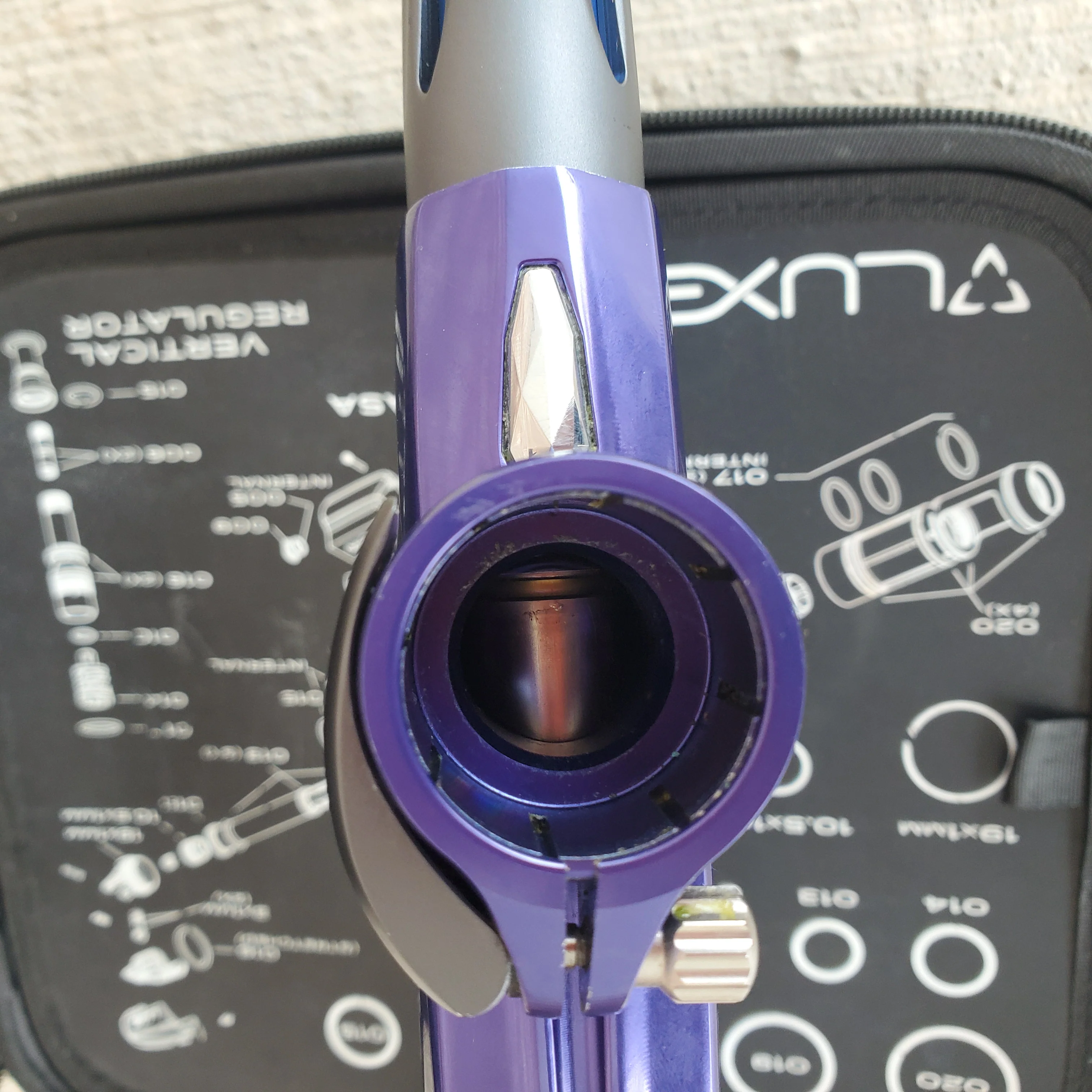 Used DLX Luxe Ice Paintball Gun - Purple / Pewter - Image 7
