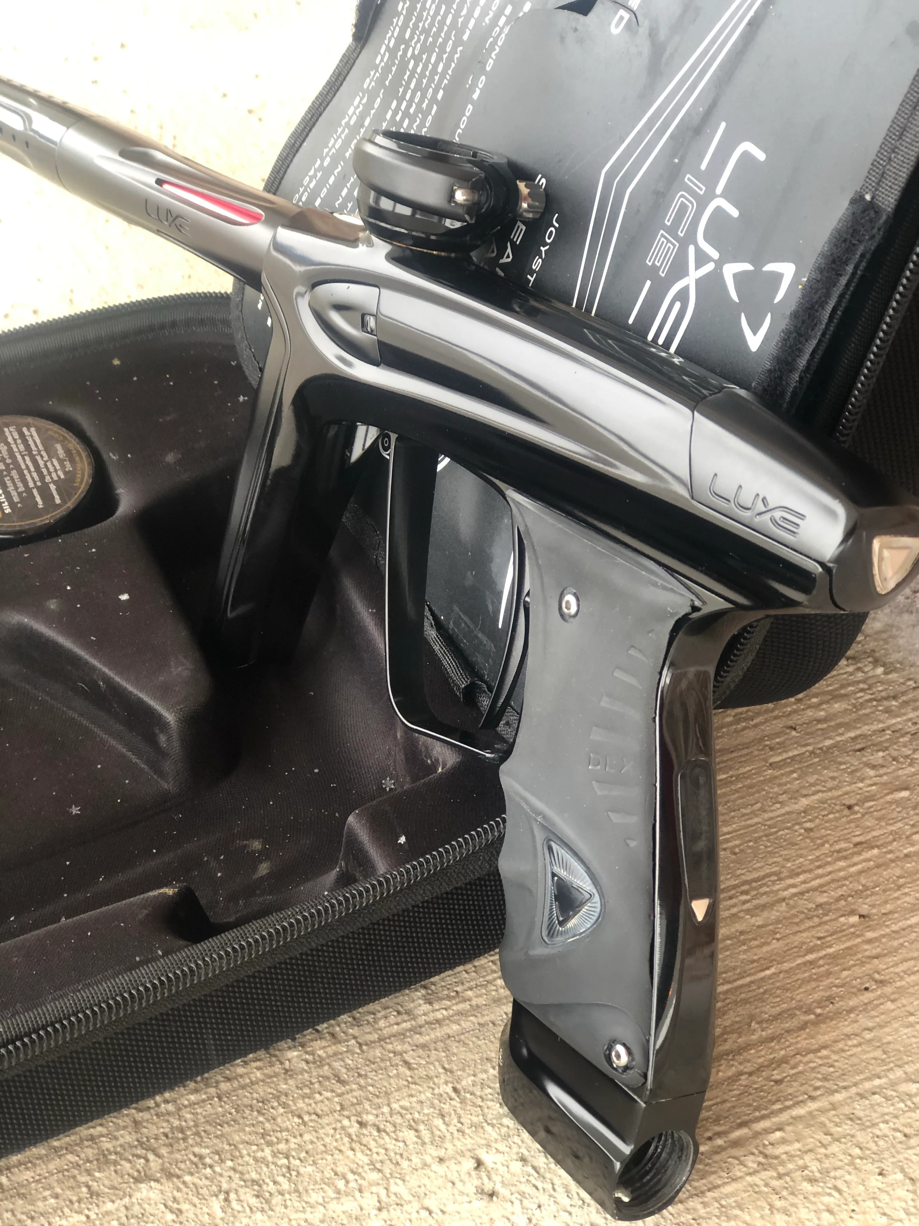 Used DLX Luxe Ice Paintball Marker - Gloss Black/Dust Black - Image 5