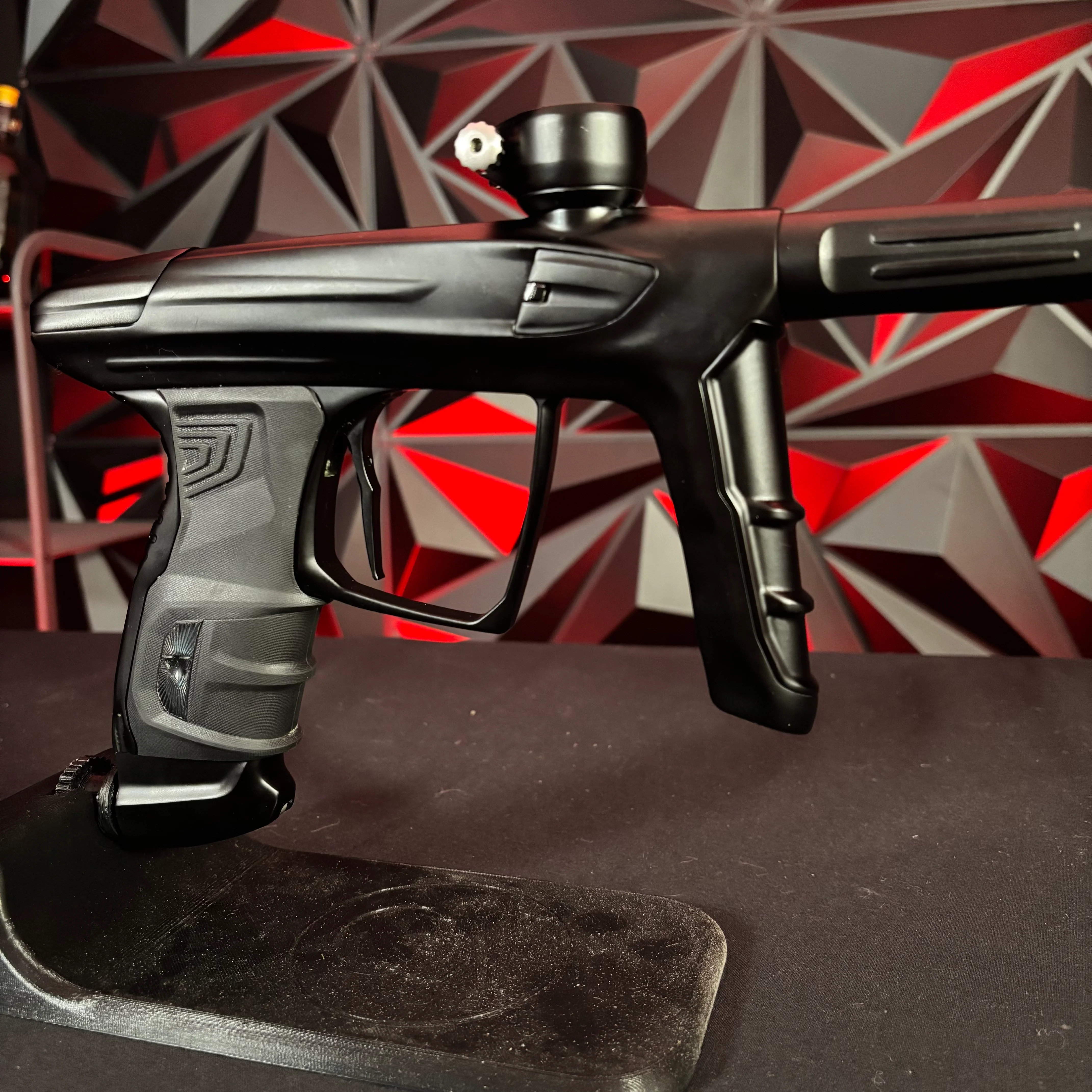 Used DLX Luxe IDOL Paintball Gun - Dust Black w/New Grips w/Silver Feedback Screw - Image 4