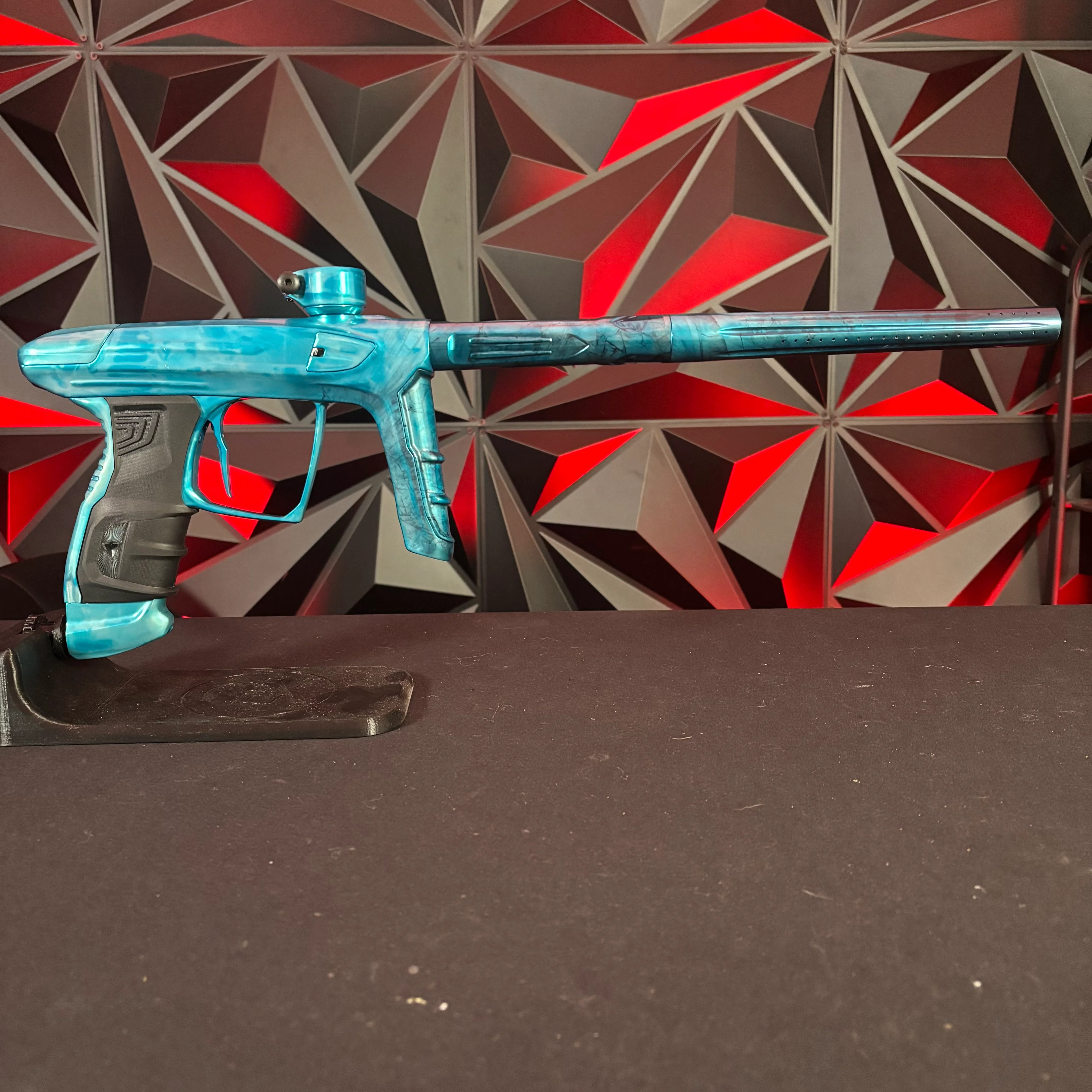 Used DLX Luxe IDOL Paintball Gun - Polished Teal Splash - Image 6