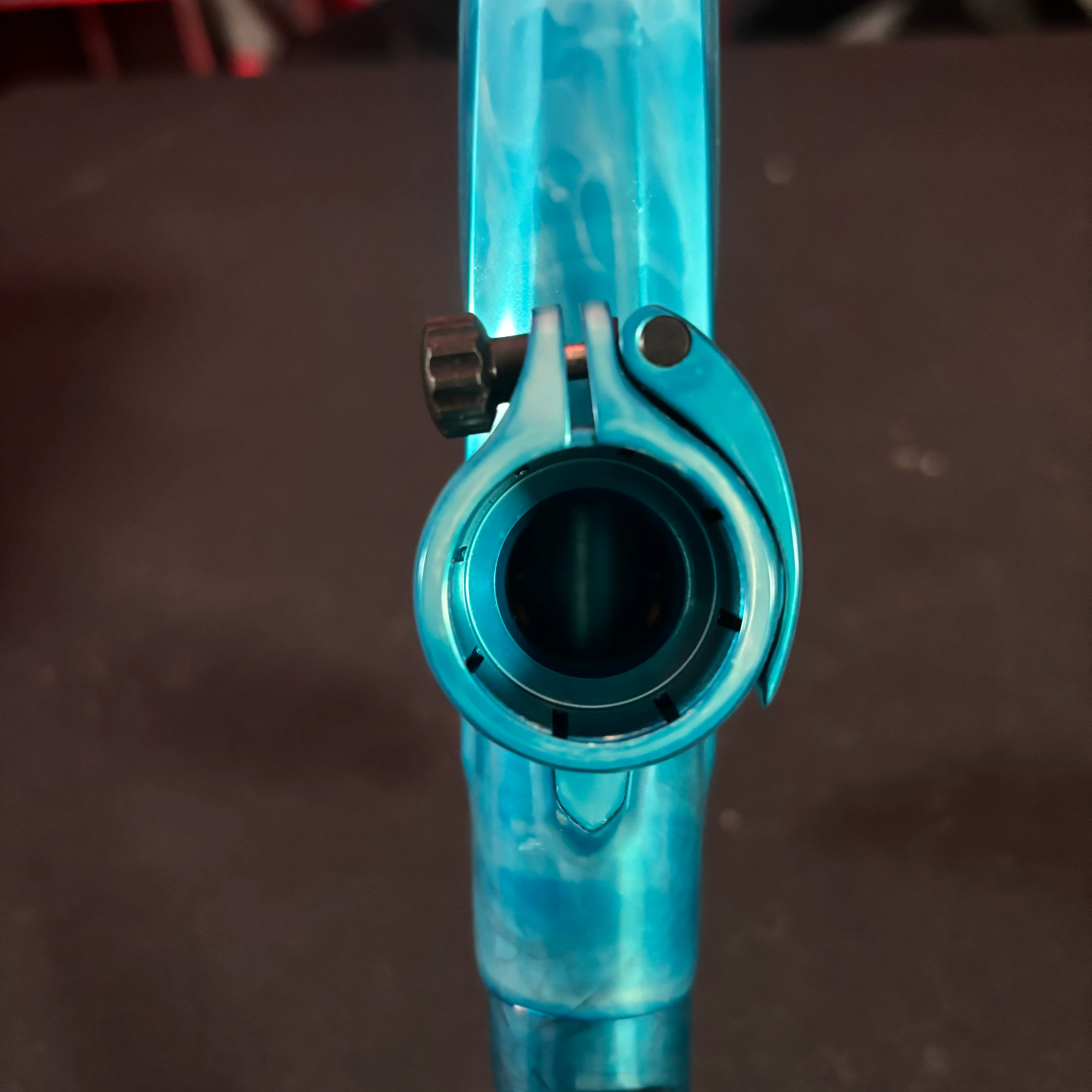 Used DLX Luxe IDOL Paintball Gun - Polished Teal Splash - Image 9