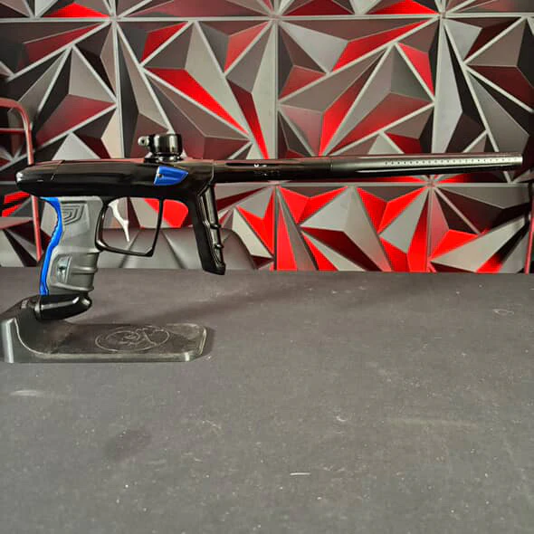 Used DLX Luxe IDOL Paintball Gun - Polished Black/Blue w/New Grips - Image 6