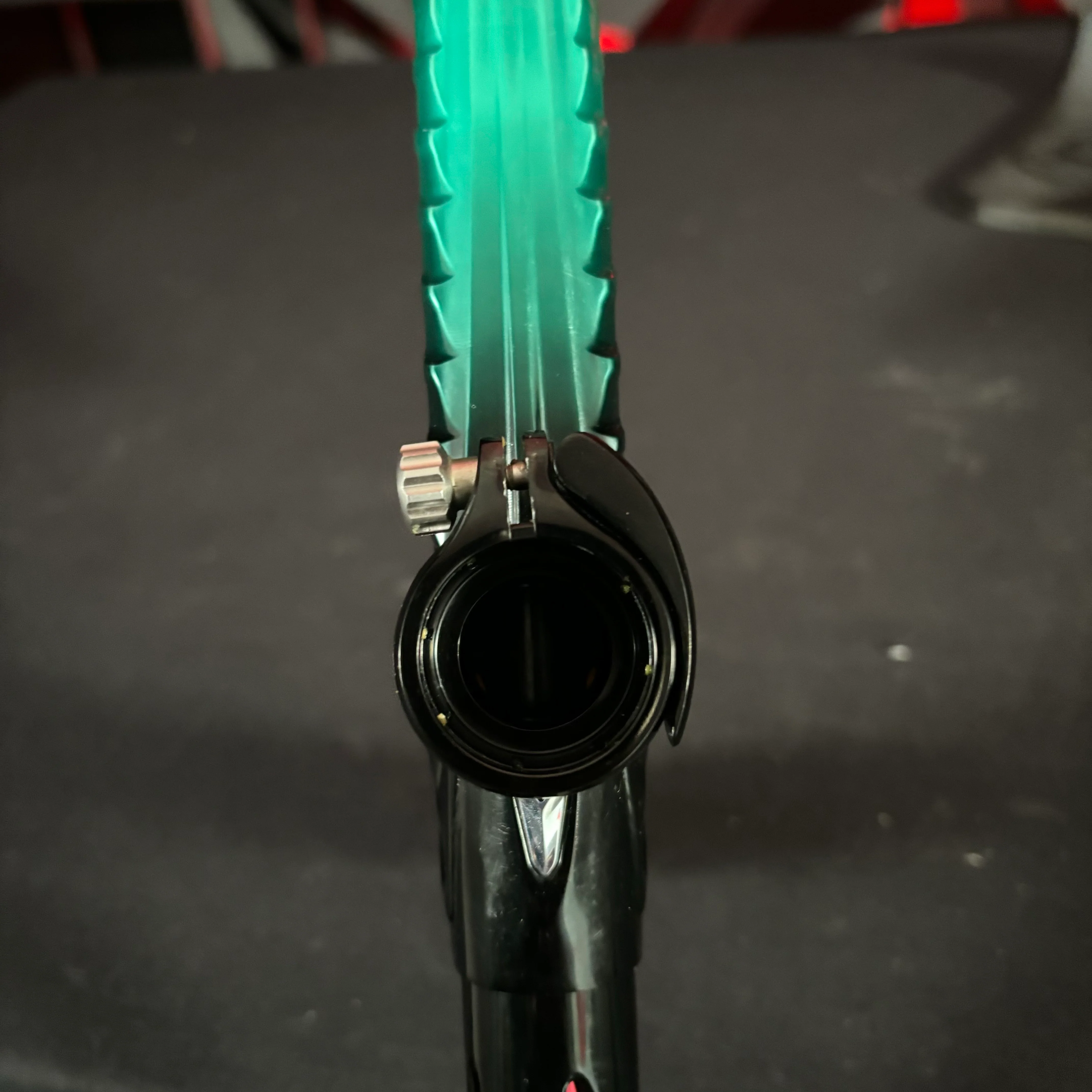 Used DLX Luxe "Project" TM40 Paintball Gun - Emerald/Black Fade #86 of 300 w/ Matching Mech Frame - Image 10