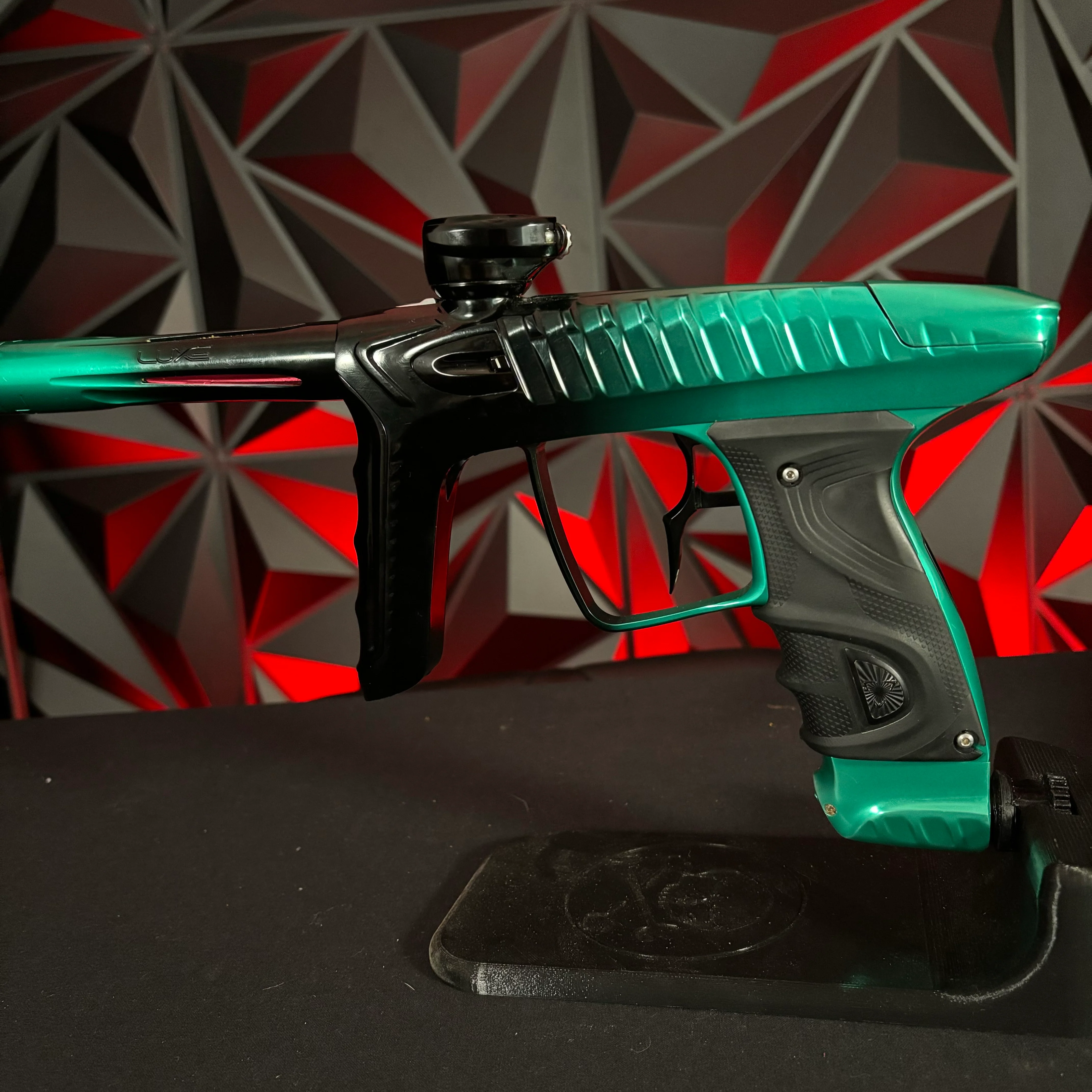 Used DLX Luxe "Project" TM40 Paintball Gun - Emerald/Black Fade #86 of 300 w/ Matching Mech Frame - Image 3
