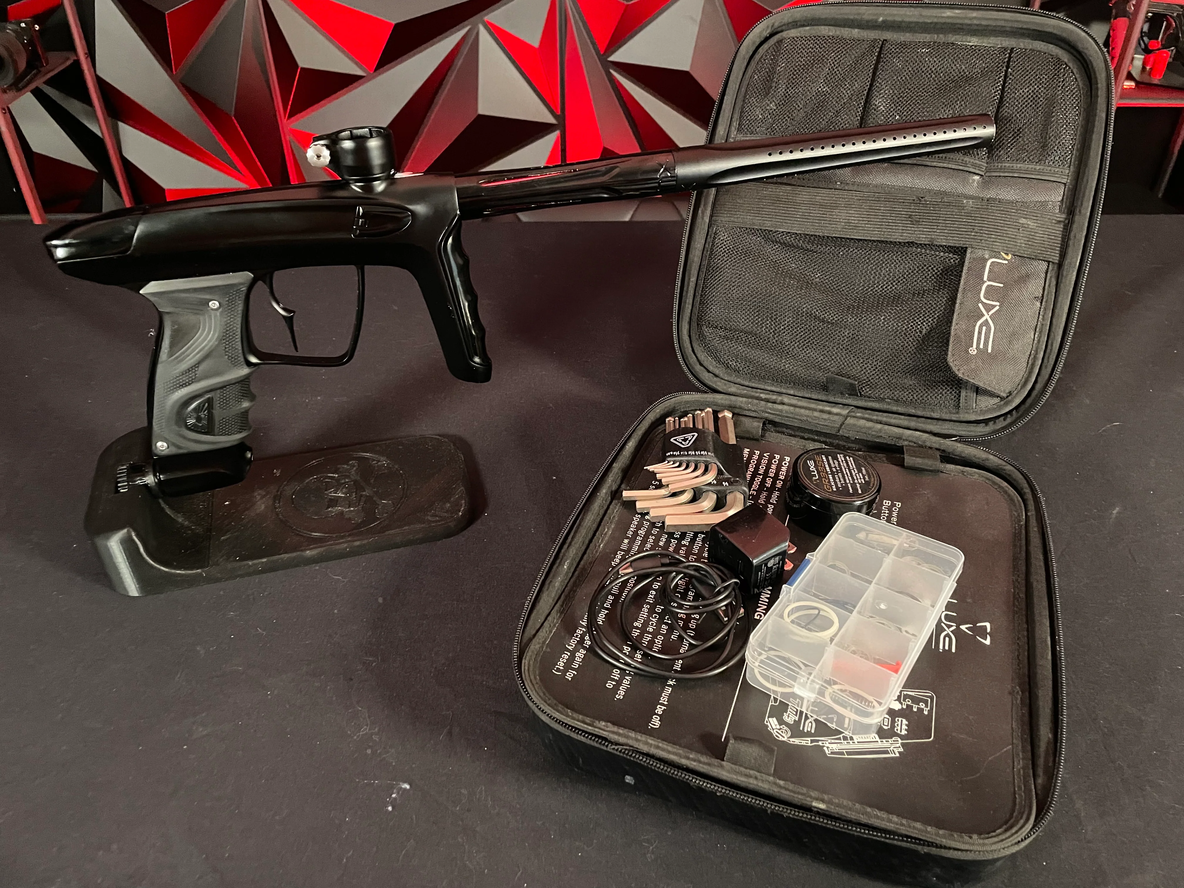 Used DLX Luxe TM40 Paintball Gun - Dust Black / Gloss Black w/ Infamous Deuce Trigger - Image 7