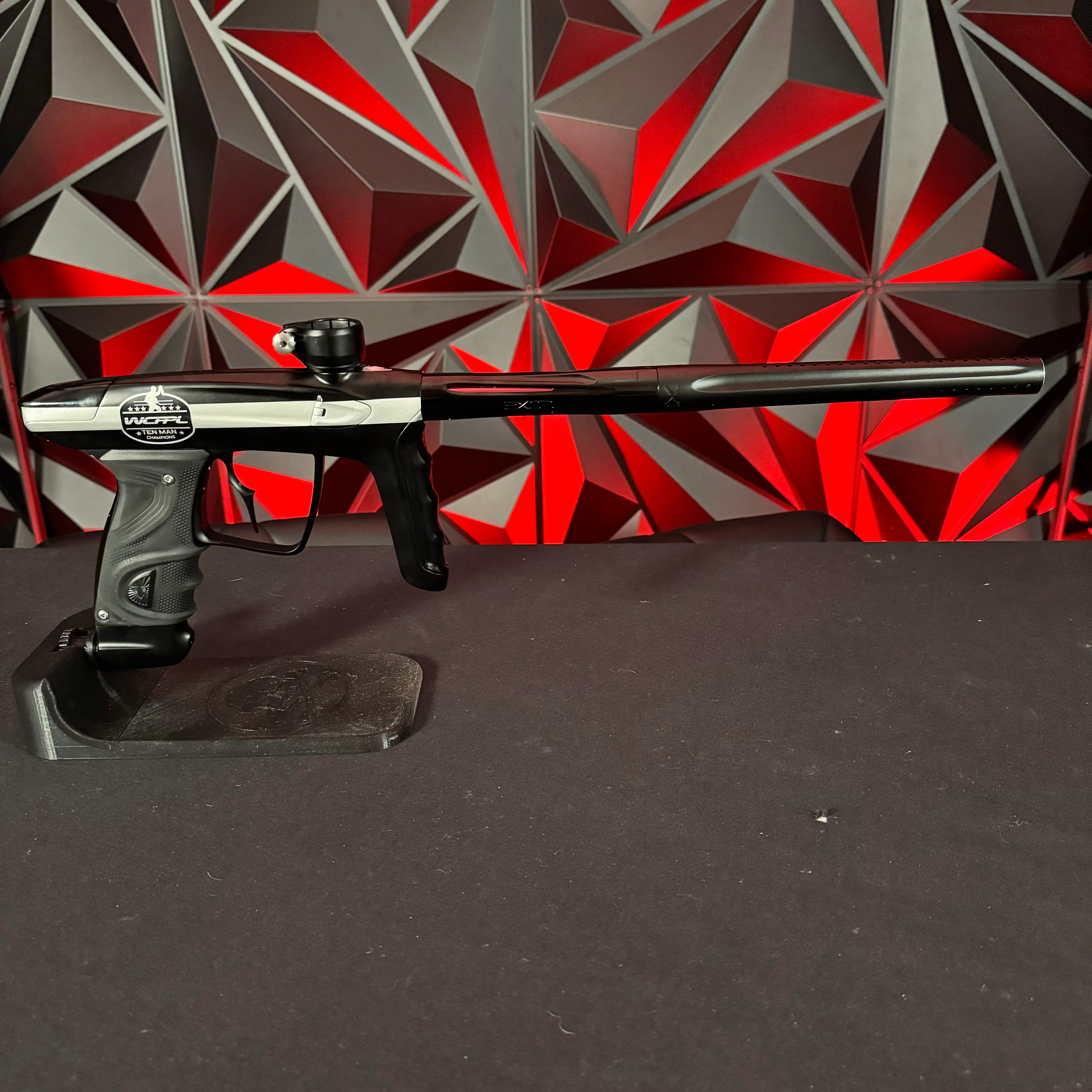 Used DLX Luxe TM40 Paintball Gun - Lazer Engraved WCPPL Ten Man Edition (Dust Black / Gloss Black) w/Black Infamous Trigger - Image 6