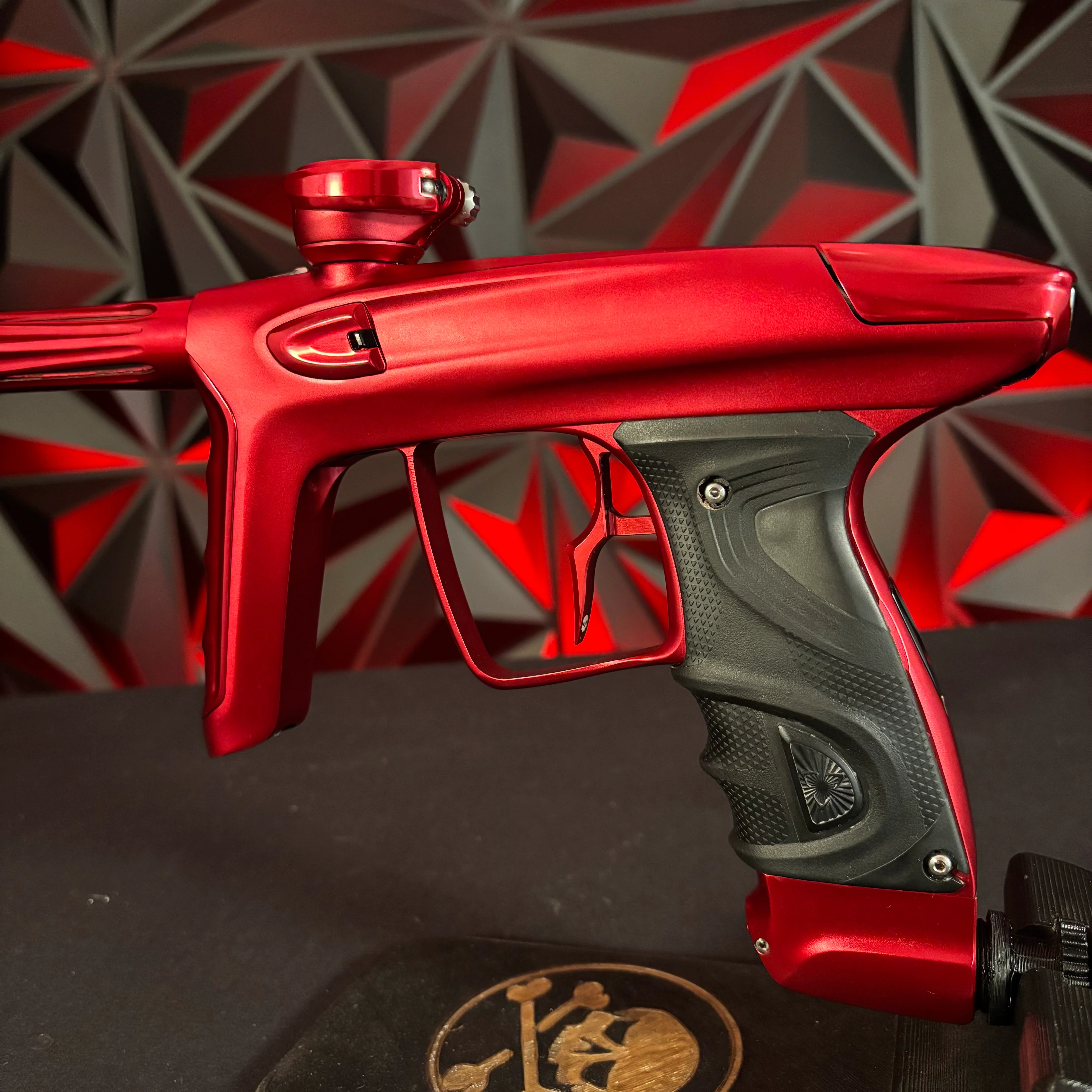 Used DLX Luxe TM40 Paintball Gun - Dust Red / Gloss Red w/Infamous Deuce Trigger - Image 3