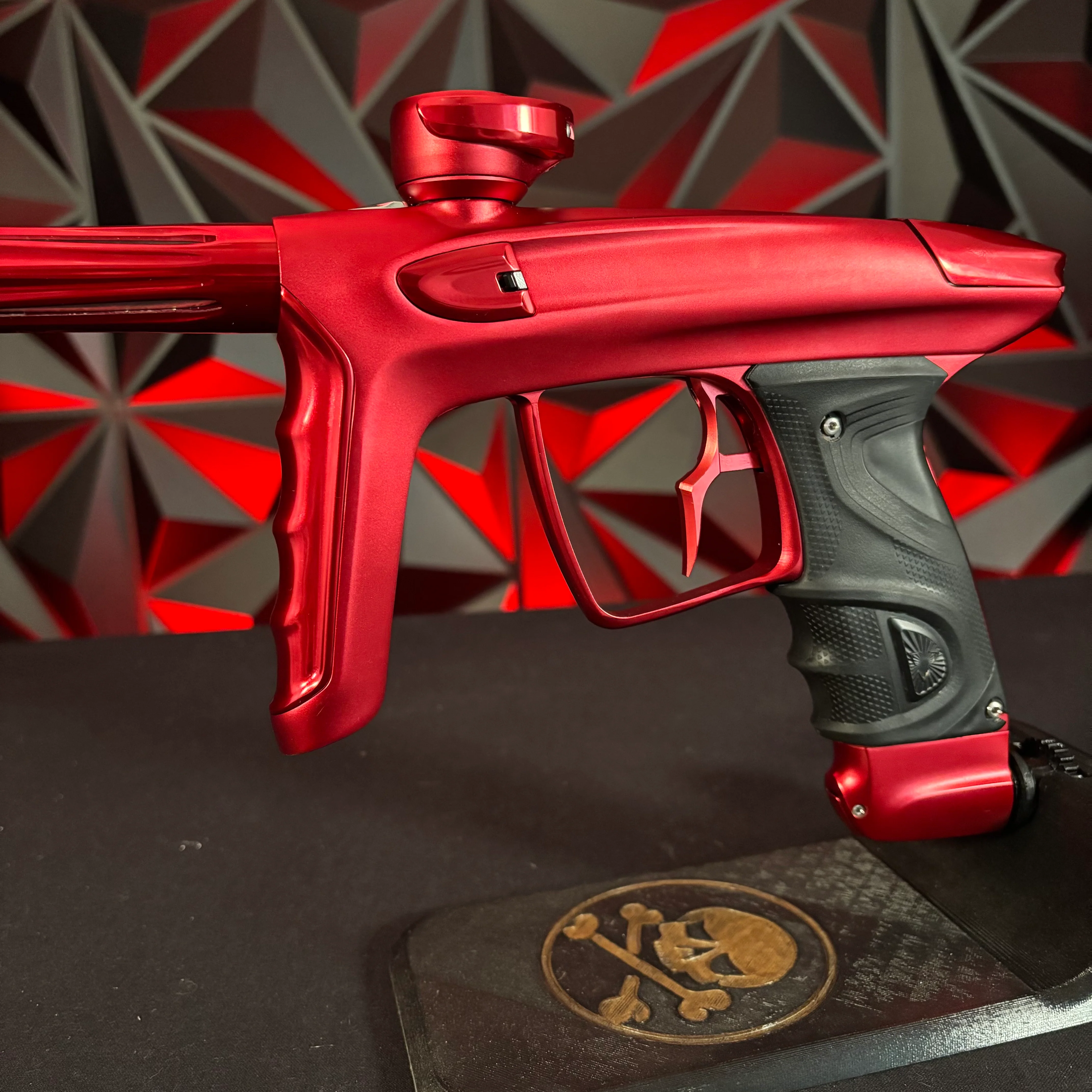 Used DLX Luxe TM40 Paintball Gun - Dust Red / Gloss Red w/Infamous Deuce Trigger - Image 5