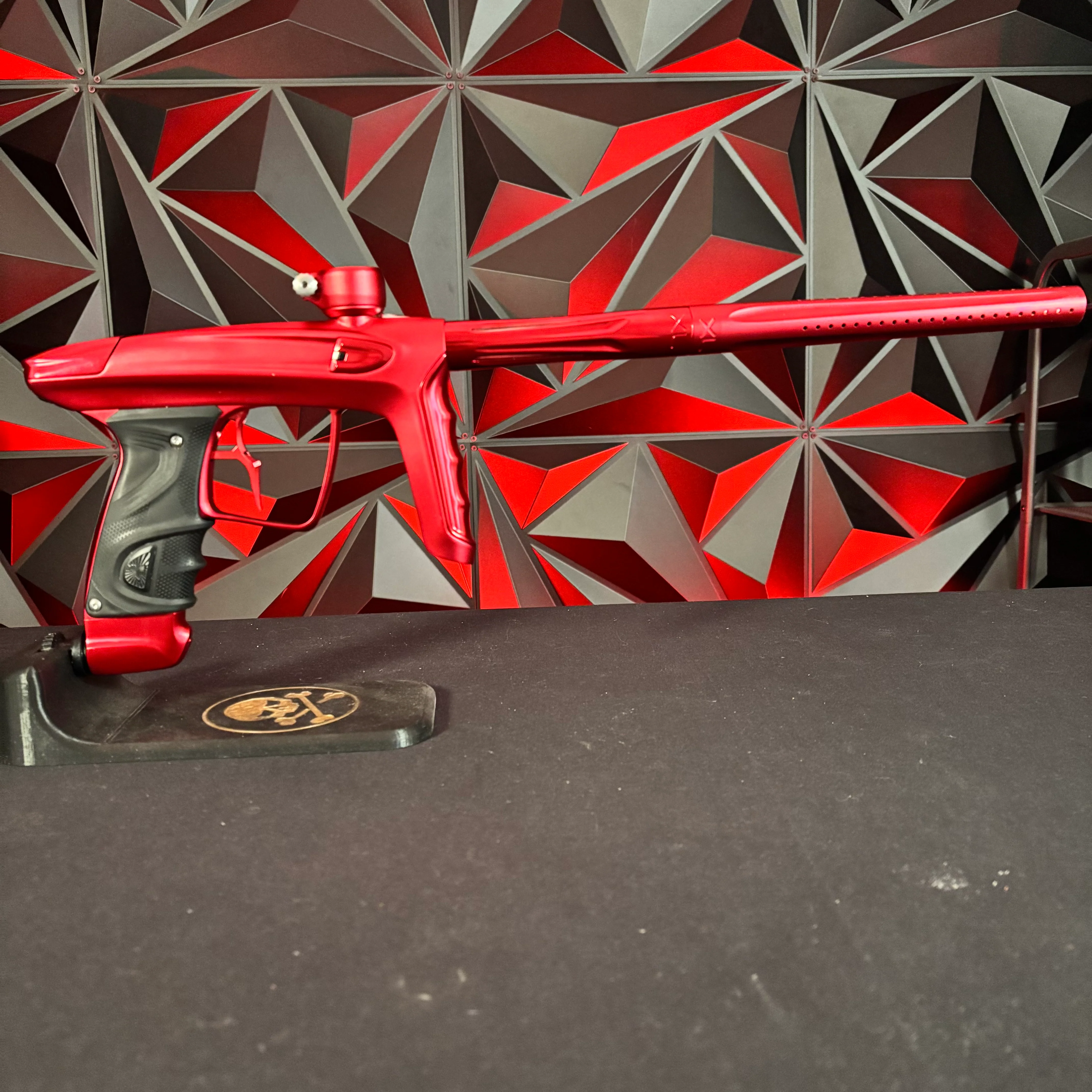 Used DLX Luxe TM40 Paintball Gun - Dust Red / Gloss Red w/Infamous Deuce Trigger - Image 6
