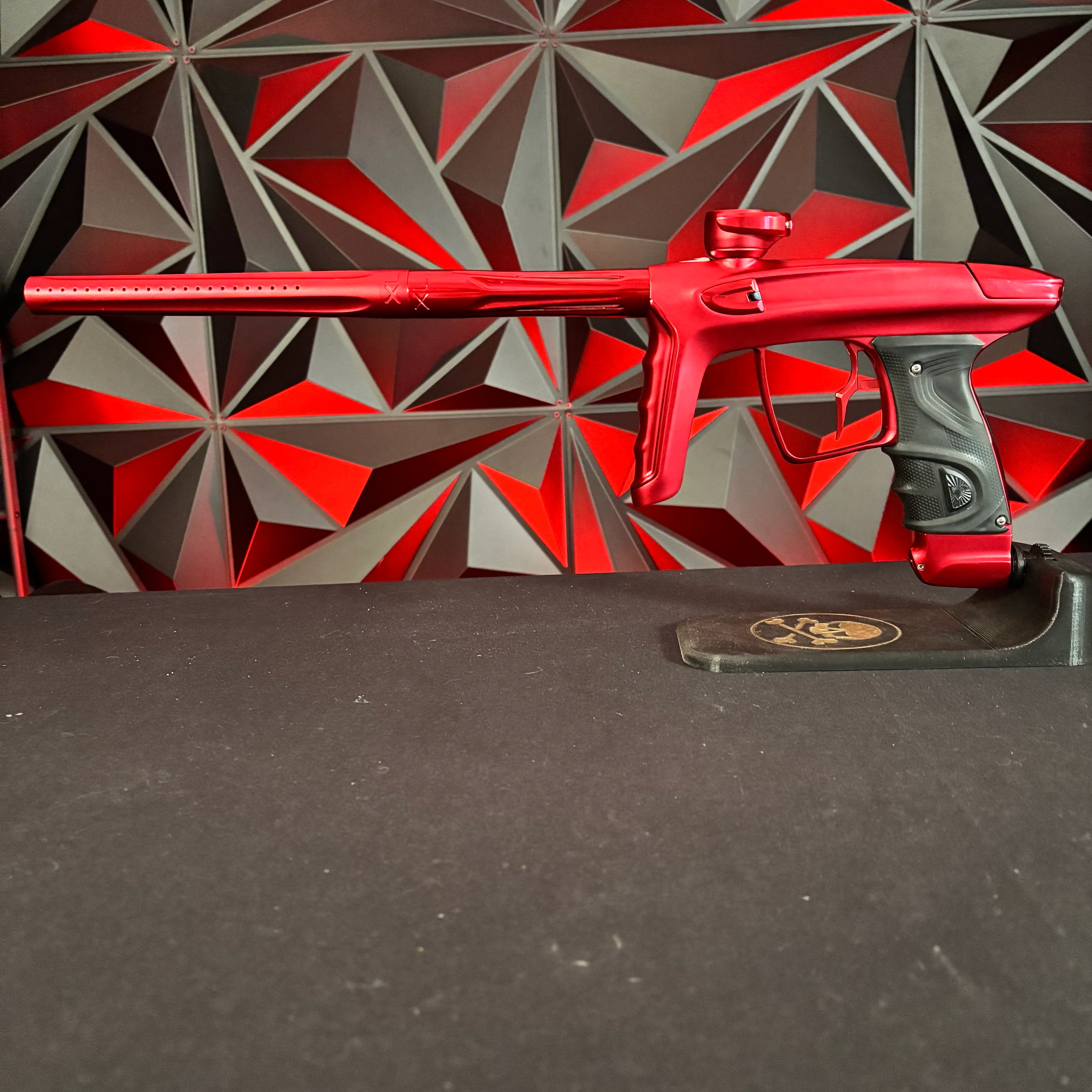 Used DLX Luxe TM40 Paintball Gun - Dust Red / Gloss Red w/Infamous Deuce Trigger - Image 7