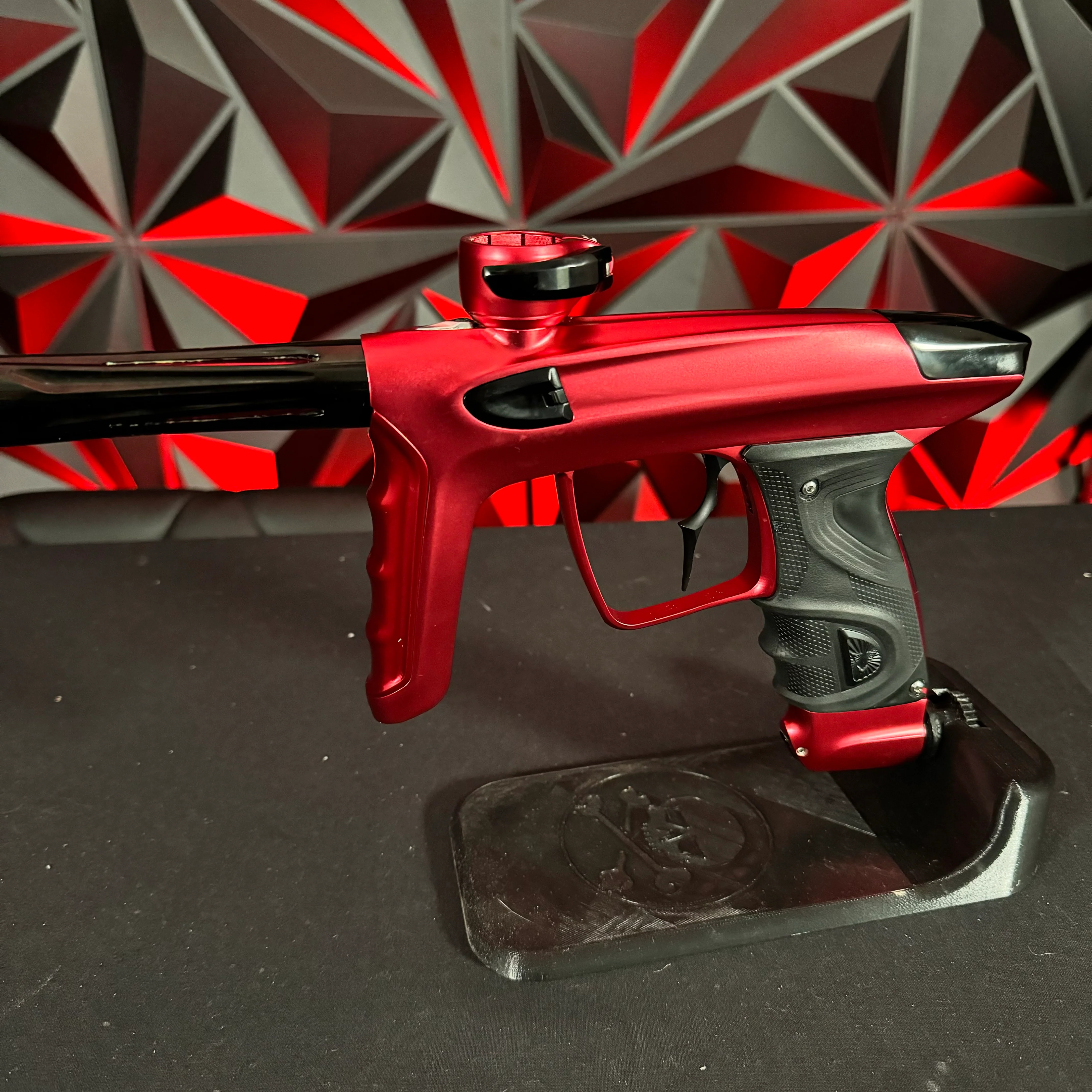 Used DLX Luxe TM40 Paintball Gun- Dust Red/Polished Black w/Infamous Deuce Trigger - Image 8