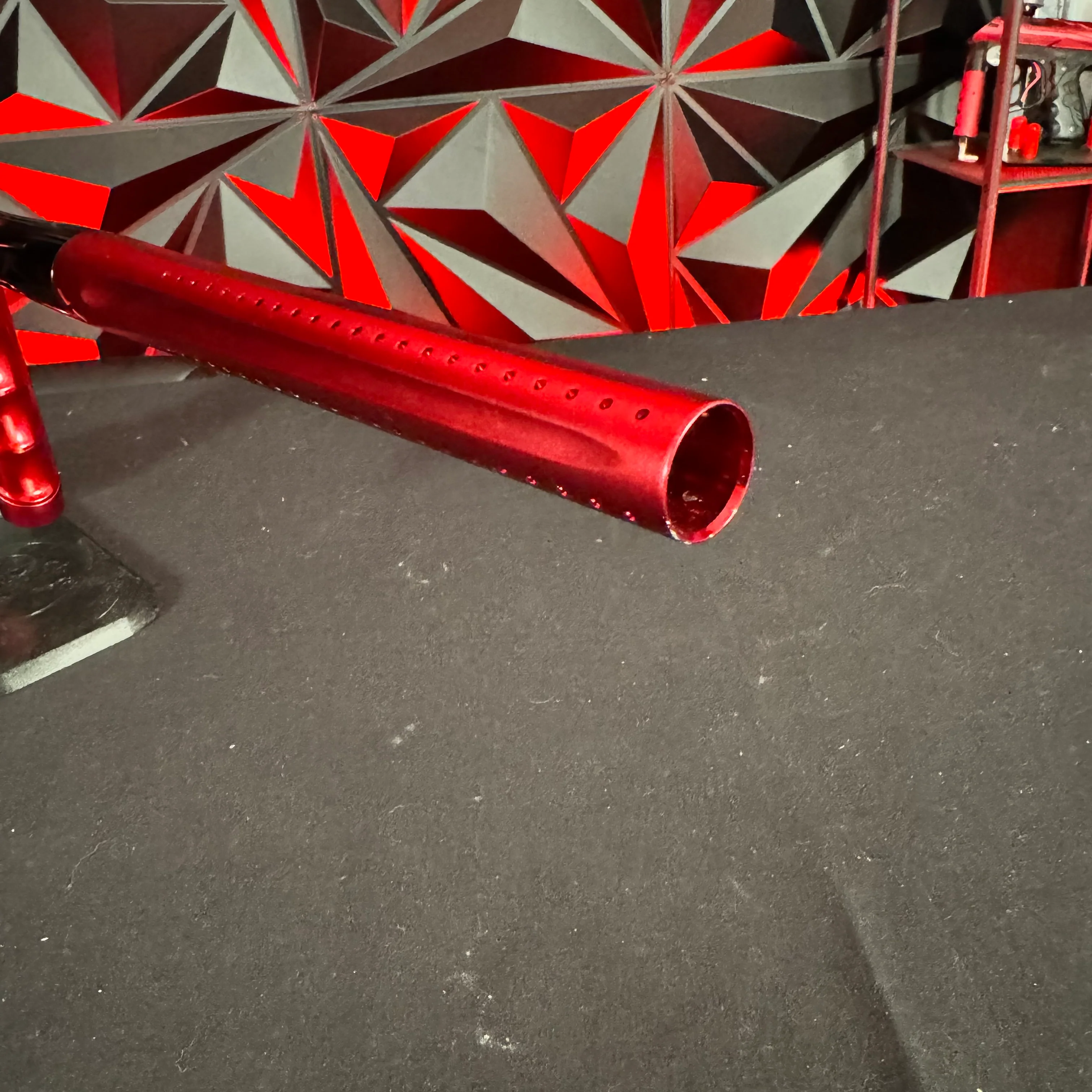 Used DLX Luxe TM40 Paintball Gun- Dust Red/Polished Black w/Infamous Deuce Trigger - Image 9