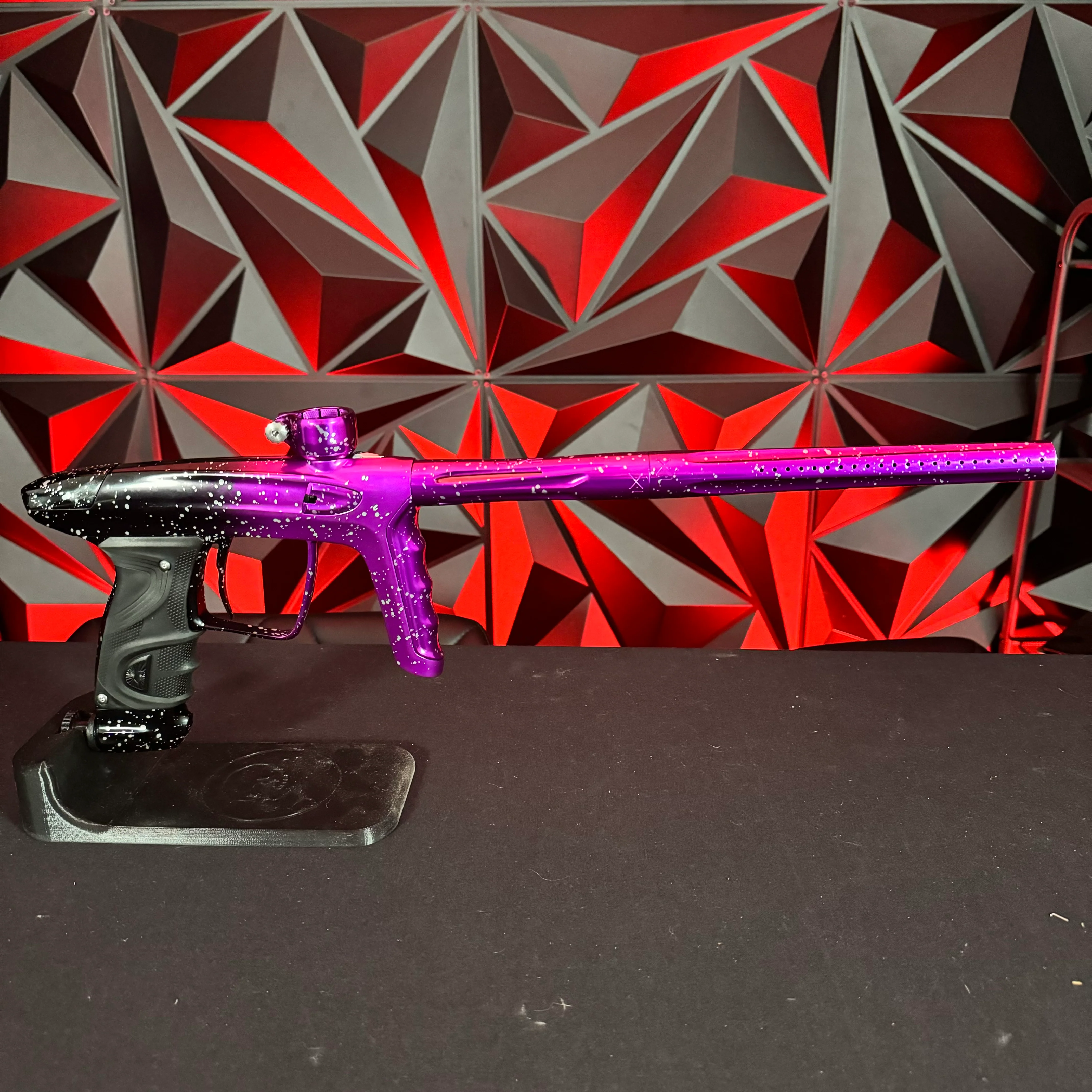 Used DLX Luxe TM40 Paintball Gun - LE Nebula Speckled Black/Purple Fade - Image 6