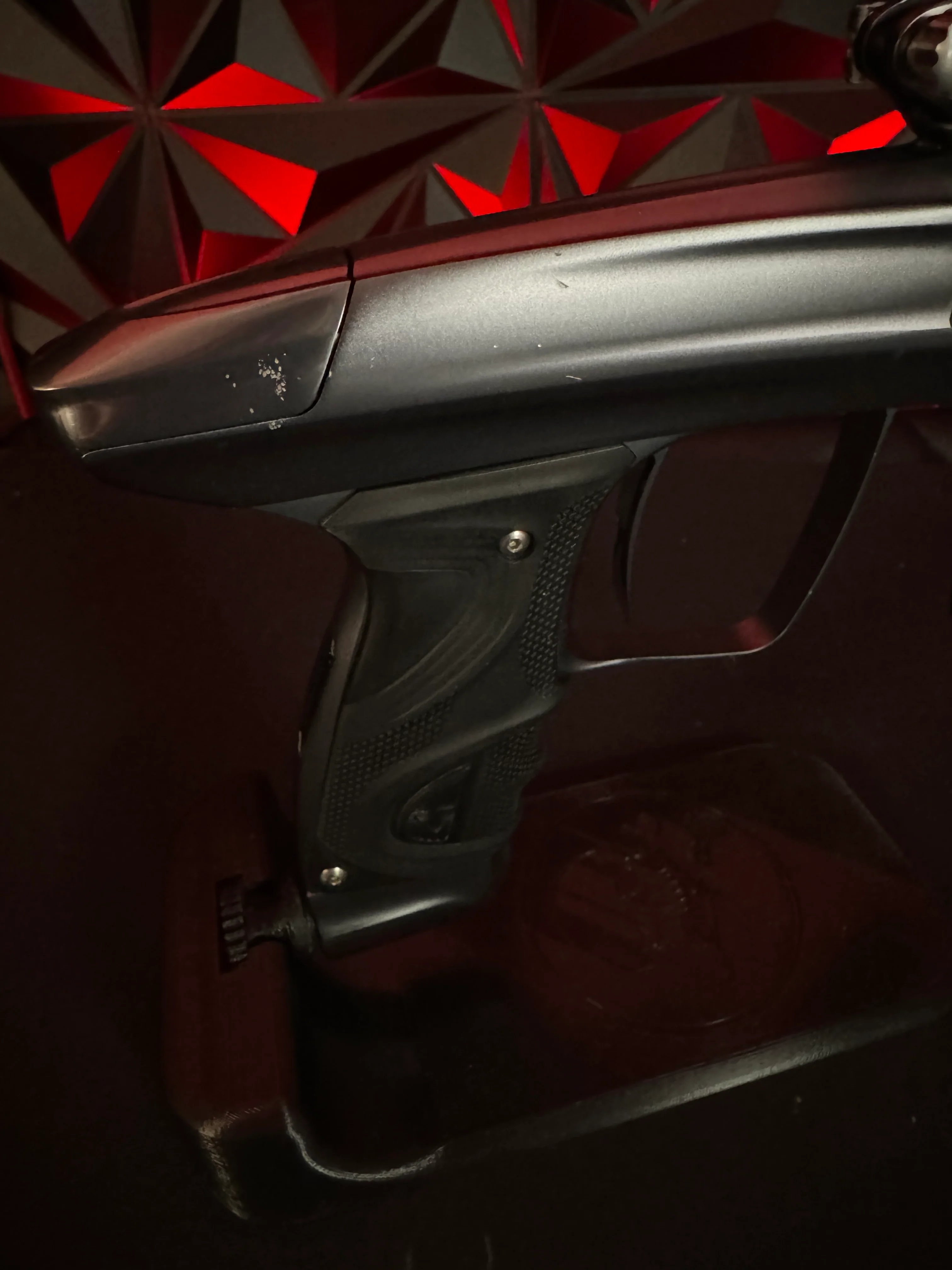 Used DLX Luxe TM40 Paintball Marker - Polished Pewter/ Dust Pewter w/2 Freak XL Inserts - Image 3