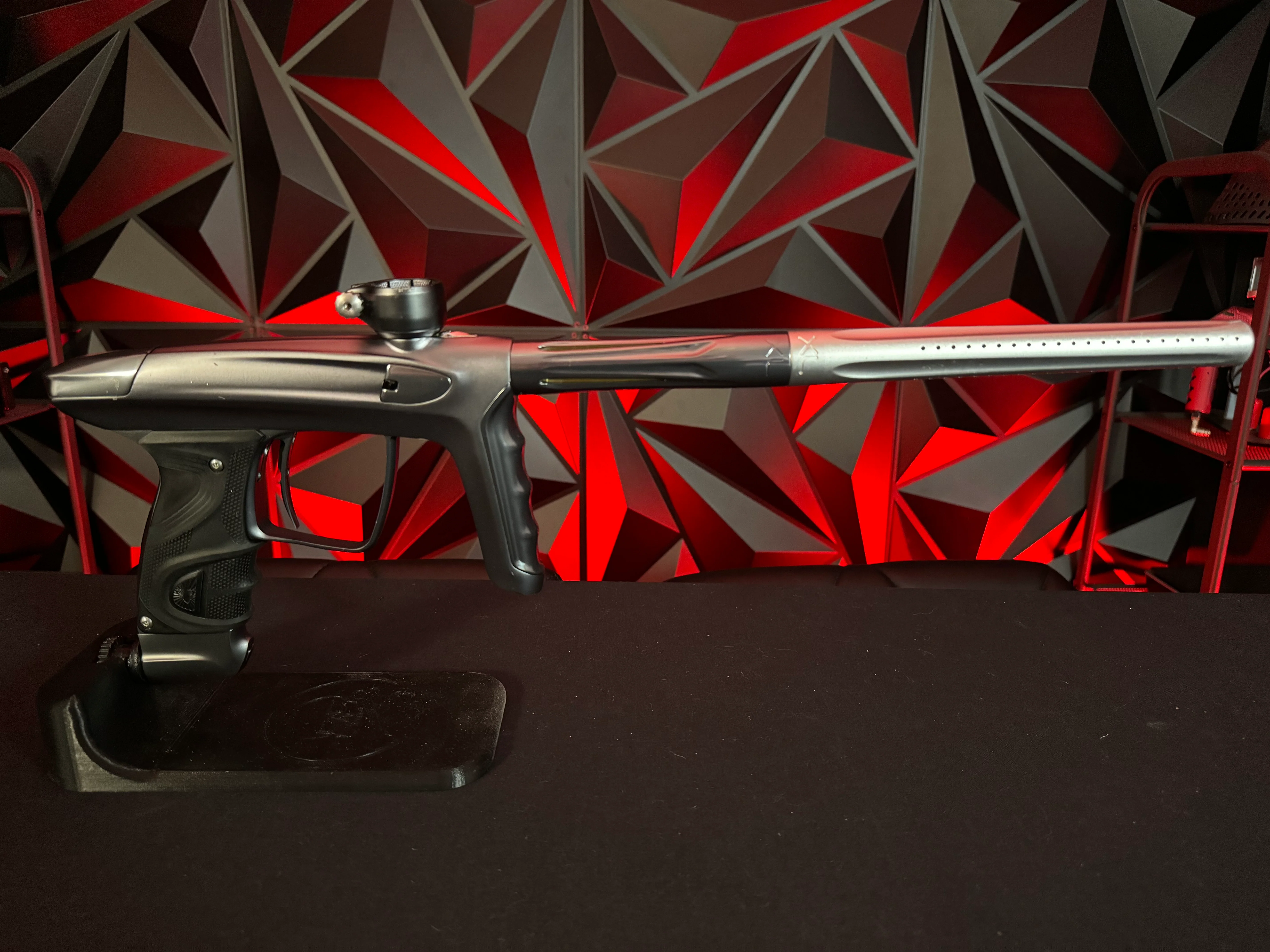 Used DLX Luxe TM40 Paintball Marker - Polished Pewter/ Dust Pewter w/2 Freak XL Inserts - Image 5