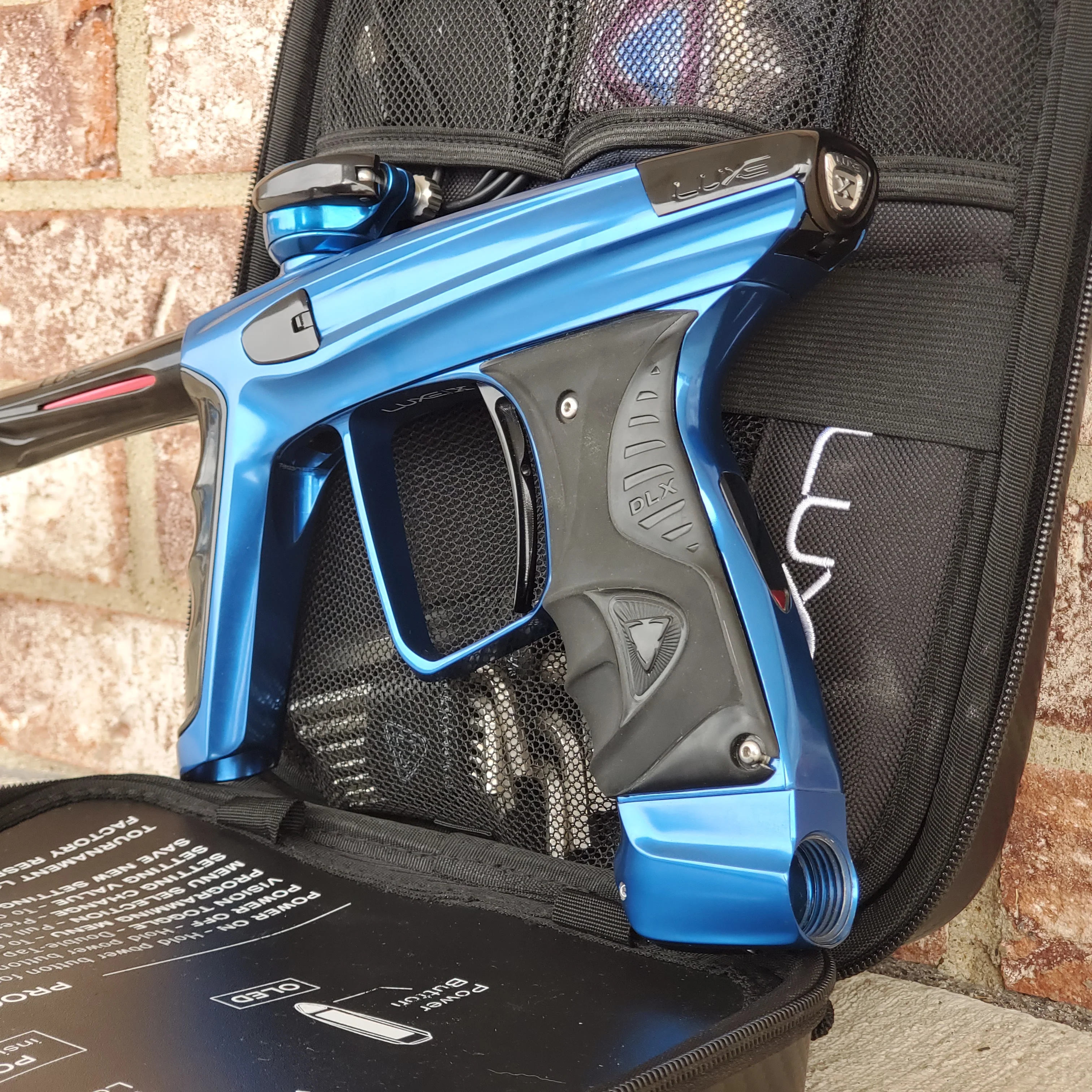 Used DLX Luxe X Paintball Gun - Blue / Black - Image 3