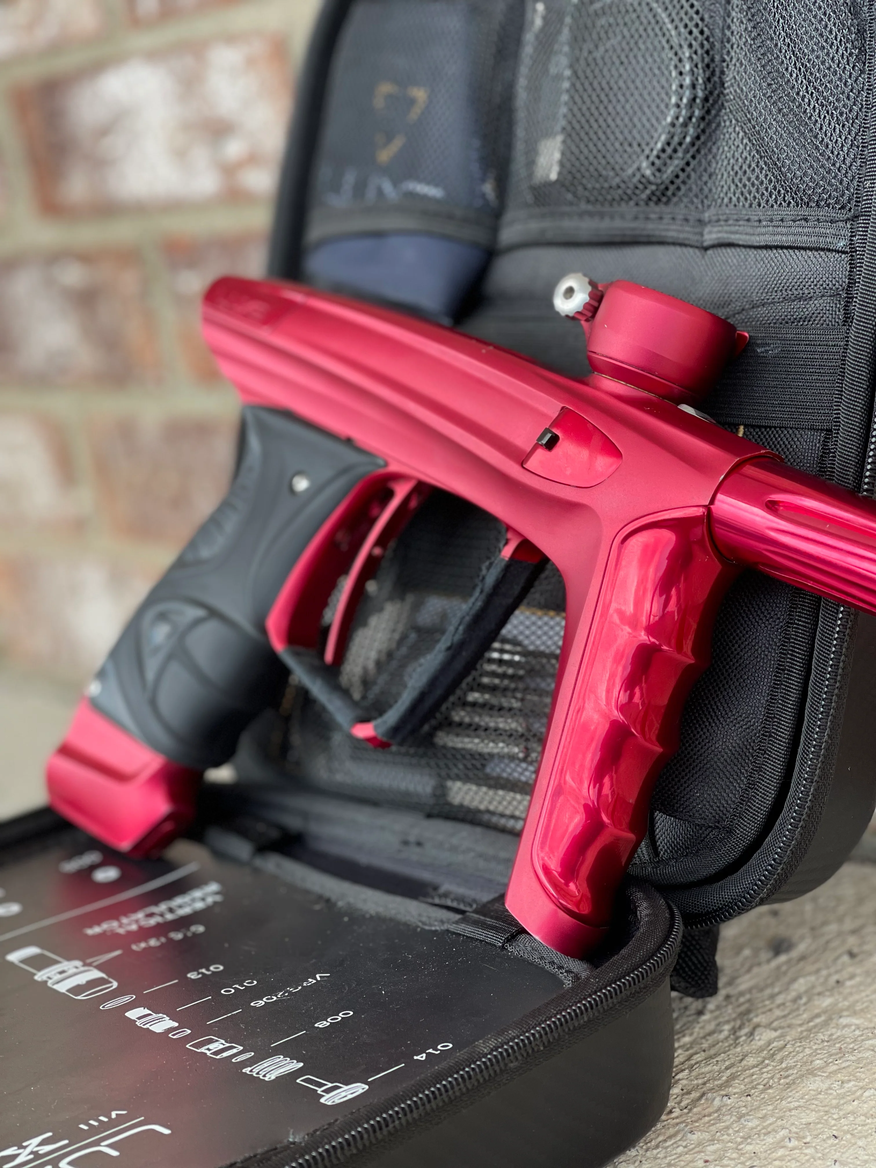 Used DLX Luxe X Paintball Gun - Dust Red / Gloss Red - Image 2
