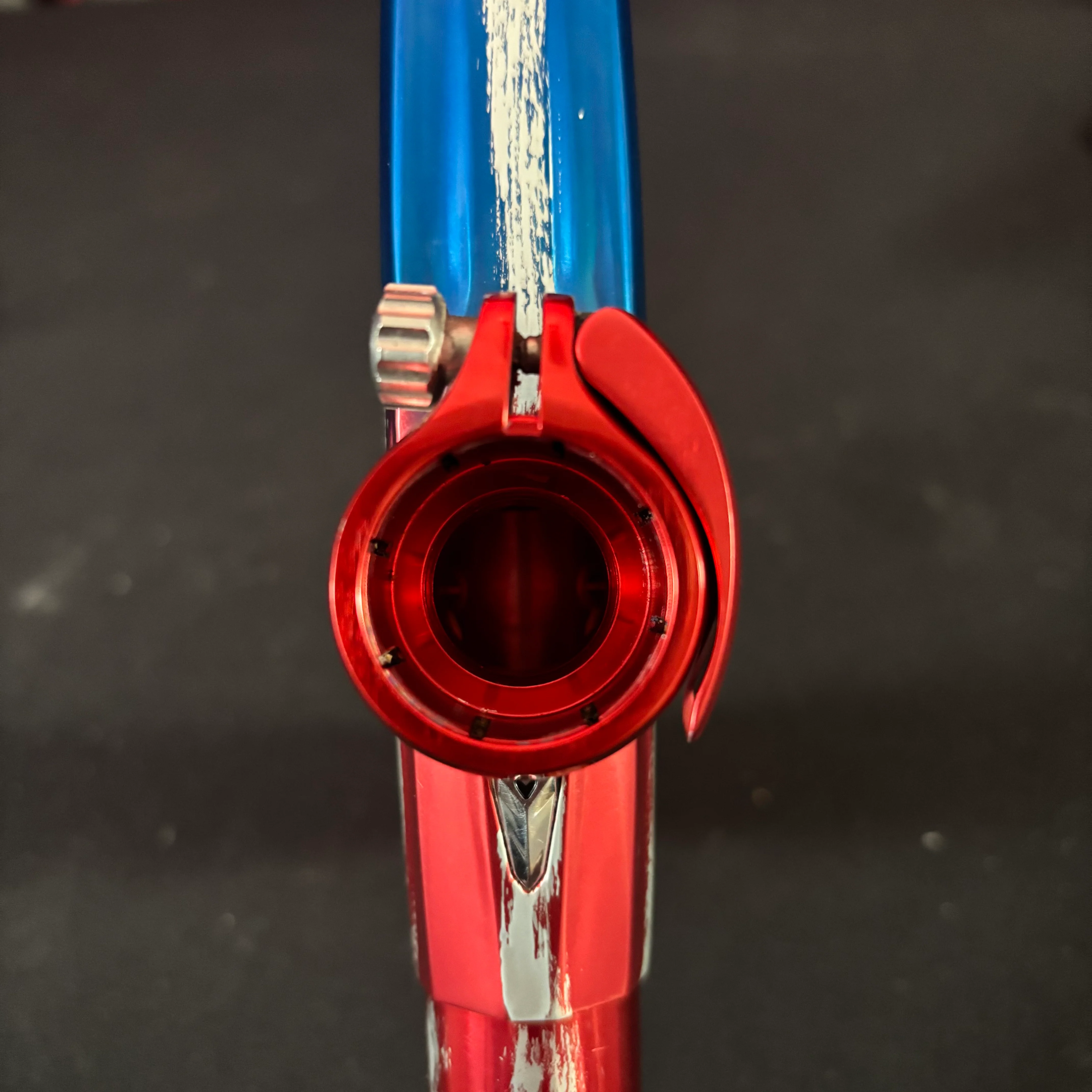 Used DLX Luxe X Paintball Gun - Gloss Patriot Splash - Image 9