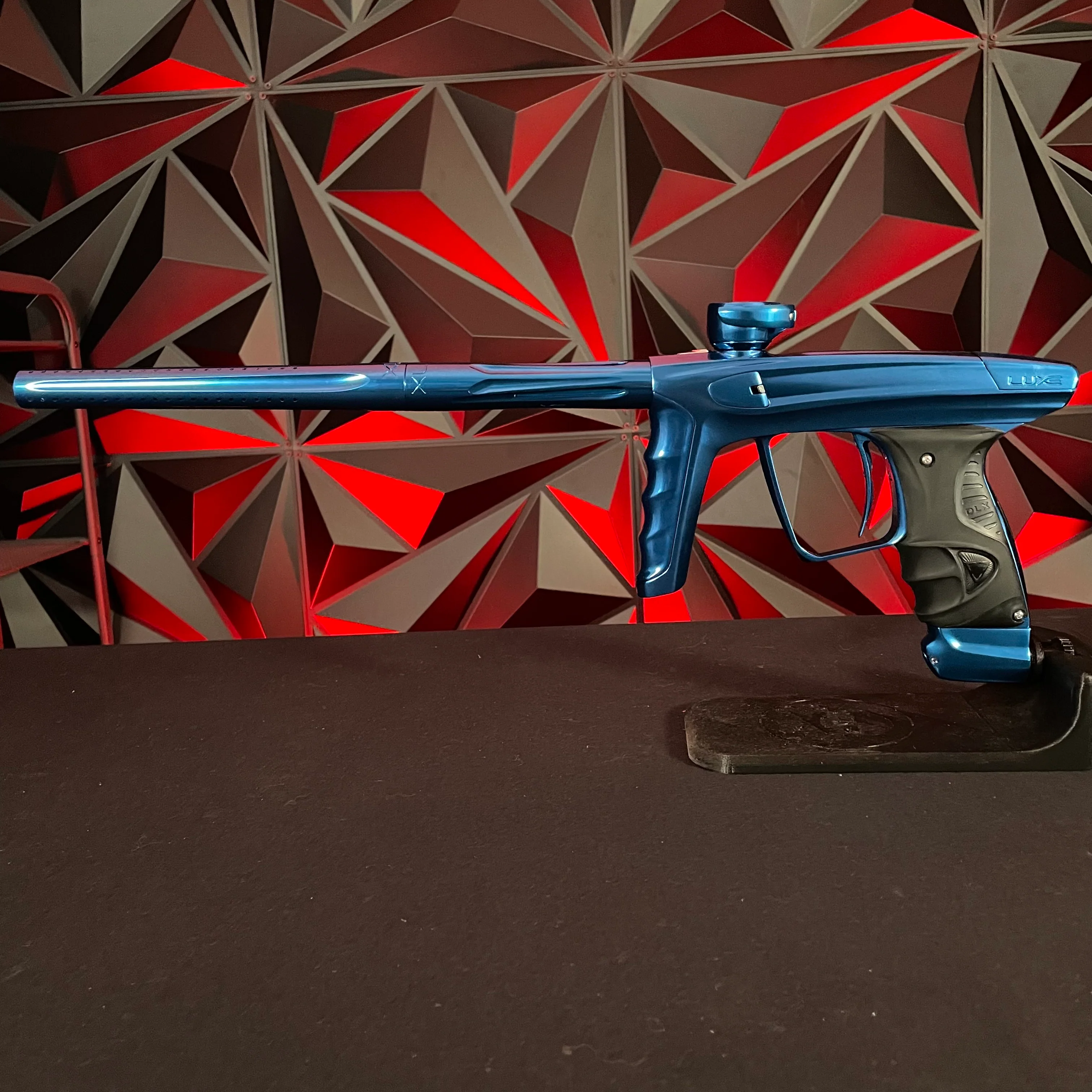 Used DLX Luxe X Paintball Gun - Polished Blue/Dust Blue - Image 6