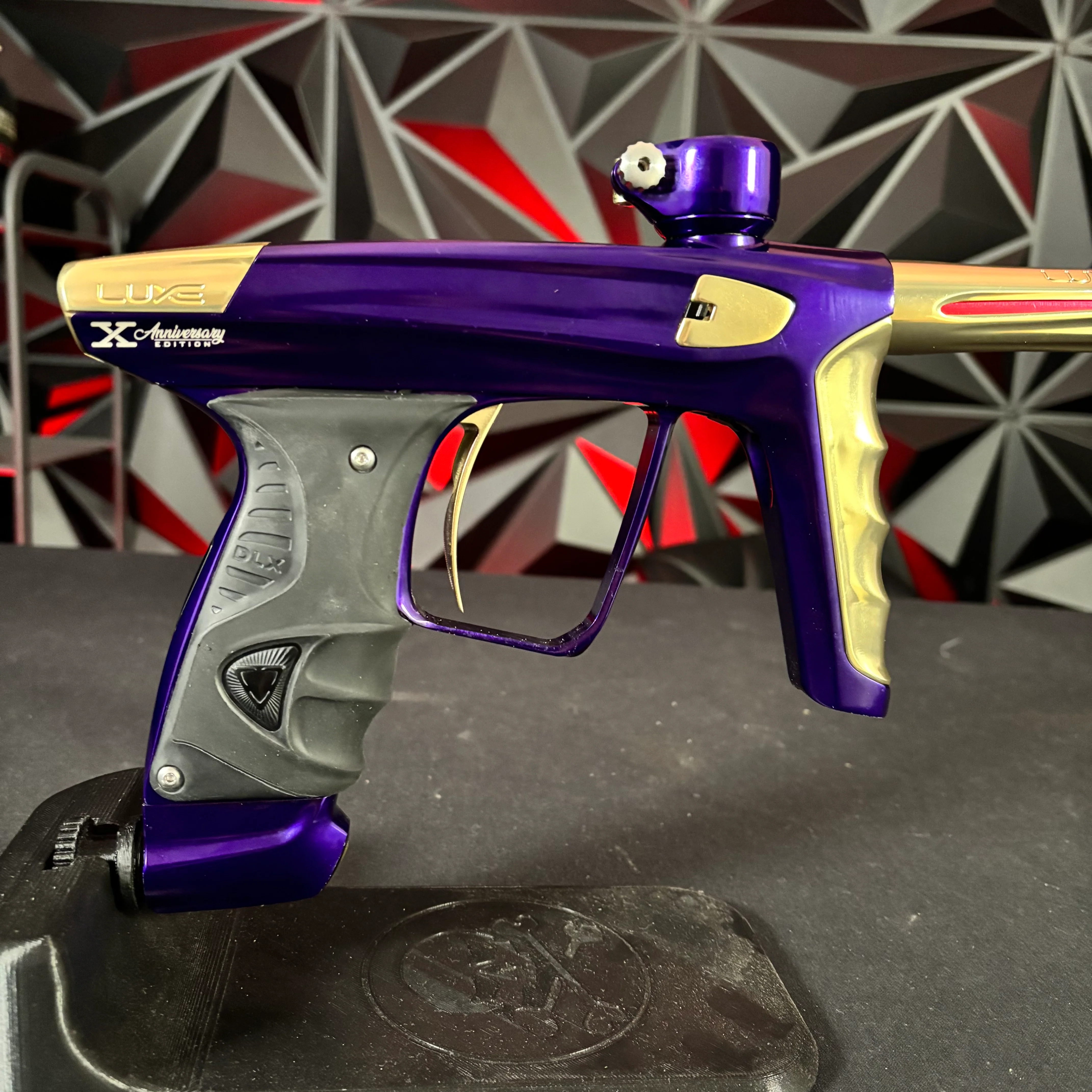 Used DLX Luxe X Paintball Gun - Polished Purple/Polished Gold - Anniversary Edition - Image 2