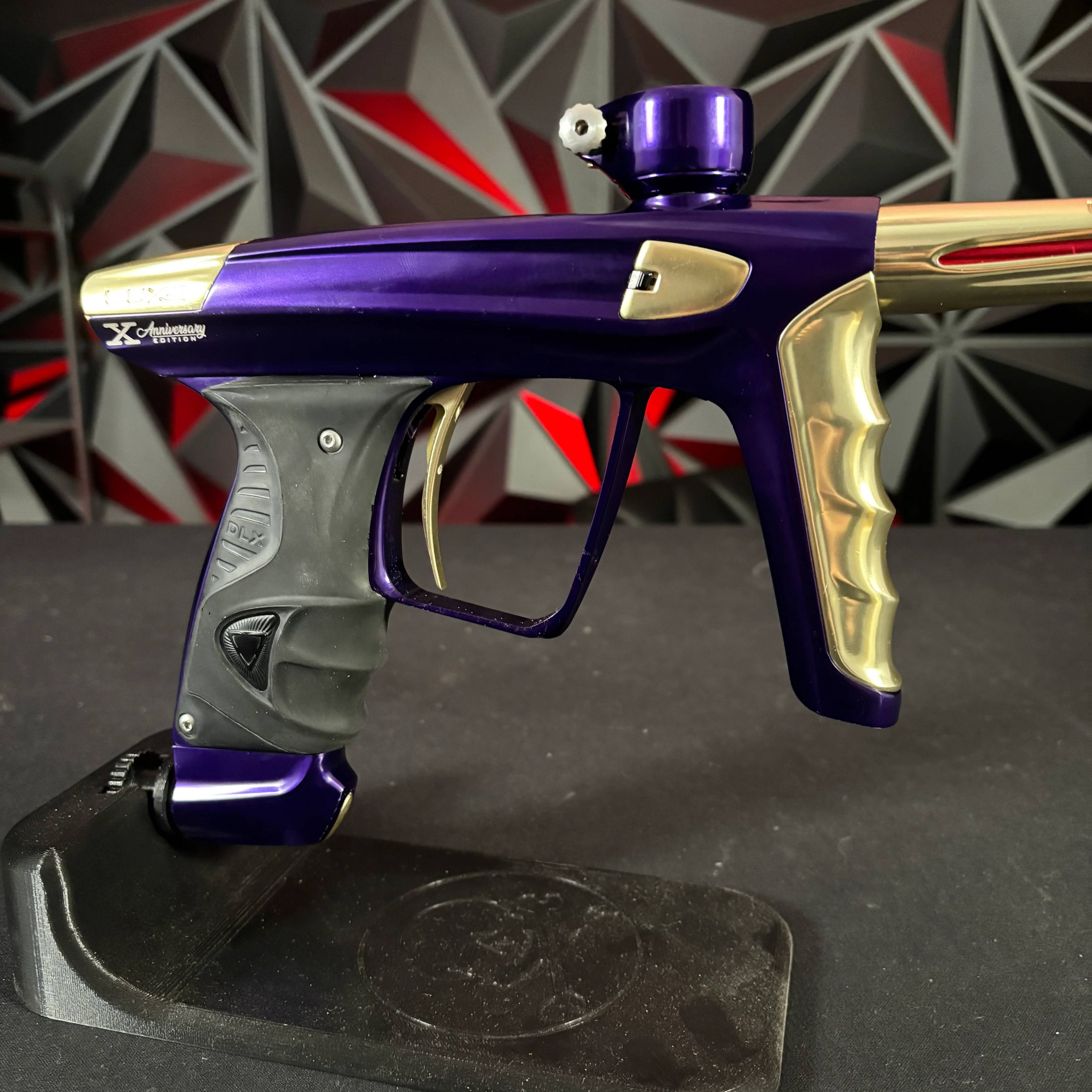 Used DLX Luxe X Paintball Gun - Polished Purple/Polished Gold - Anniversary Edition - Image 3