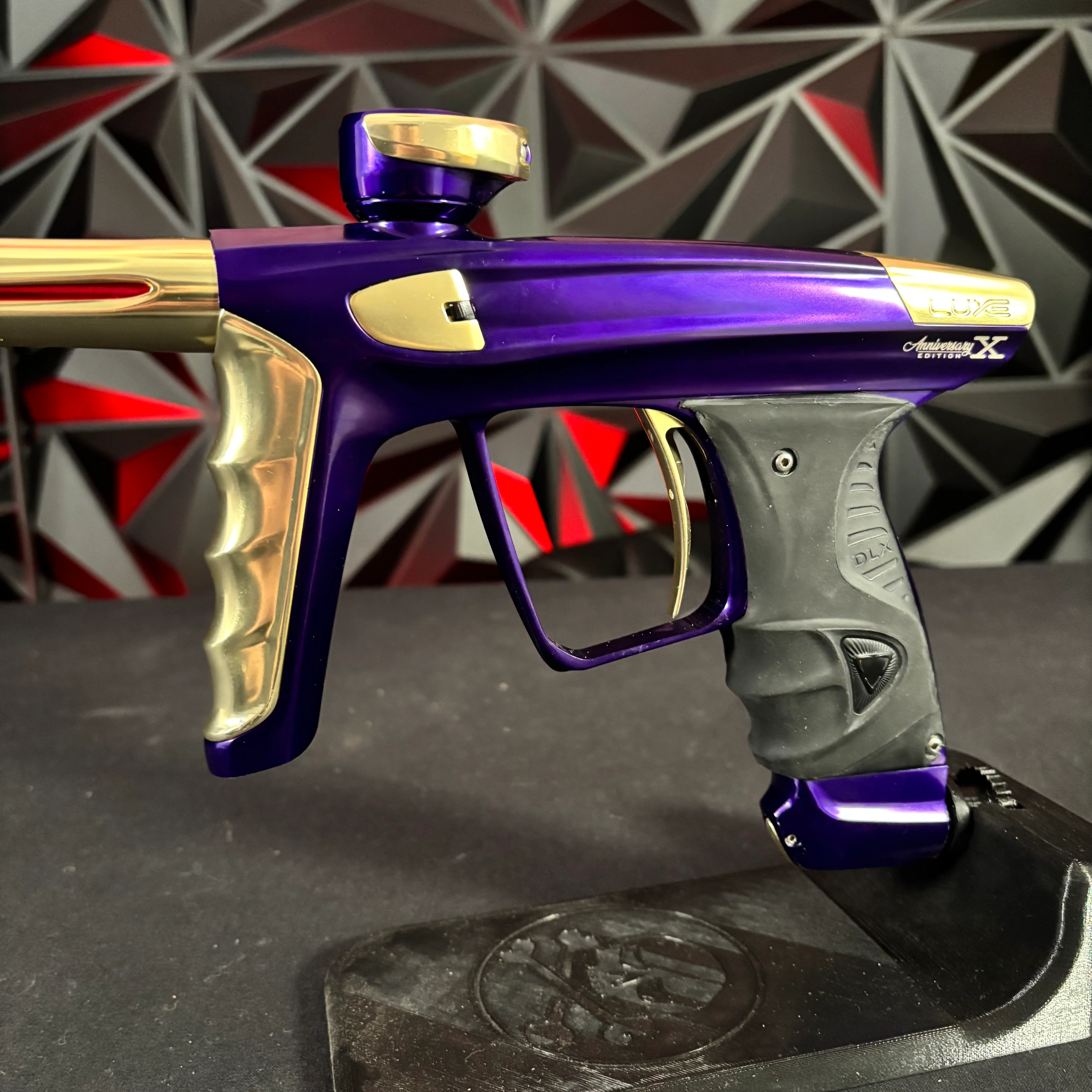 Used DLX Luxe X Paintball Gun - Polished Purple/Polished Gold - Anniversary Edition - Image 5