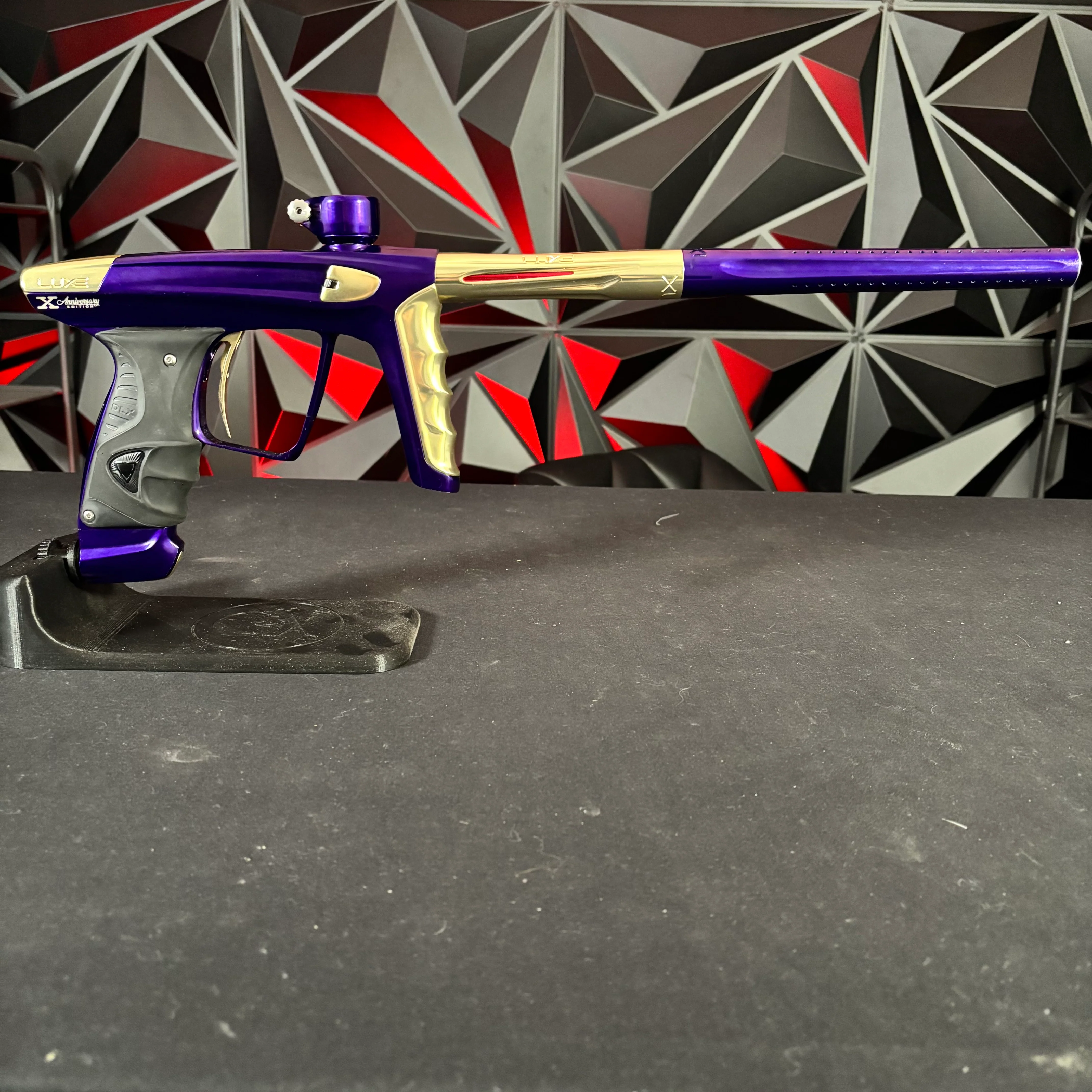Used DLX Luxe X Paintball Gun - Polished Purple/Polished Gold - Anniversary Edition - Image 6