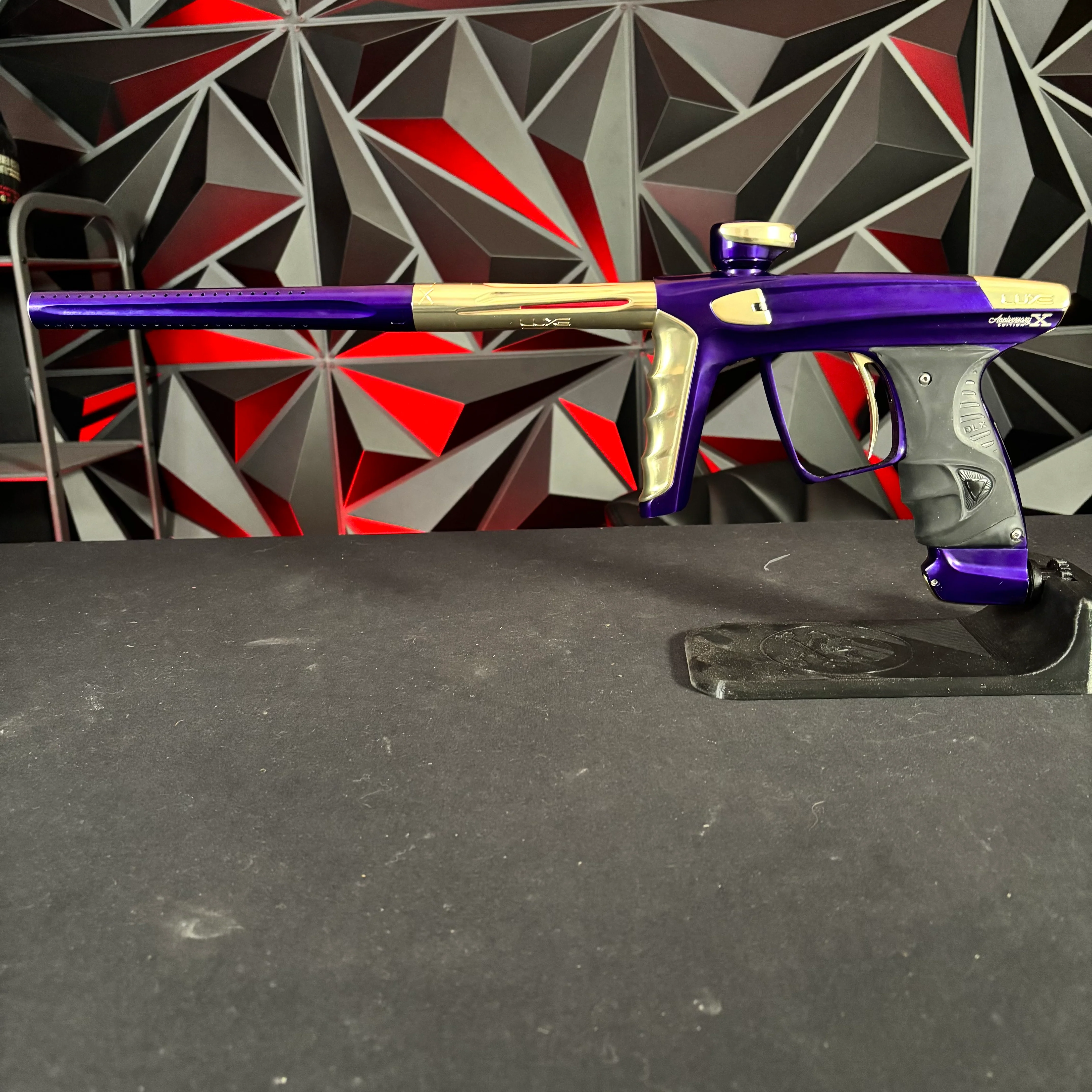 Used DLX Luxe X Paintball Gun - Polished Purple/Polished Gold - Anniversary Edition - Image 7