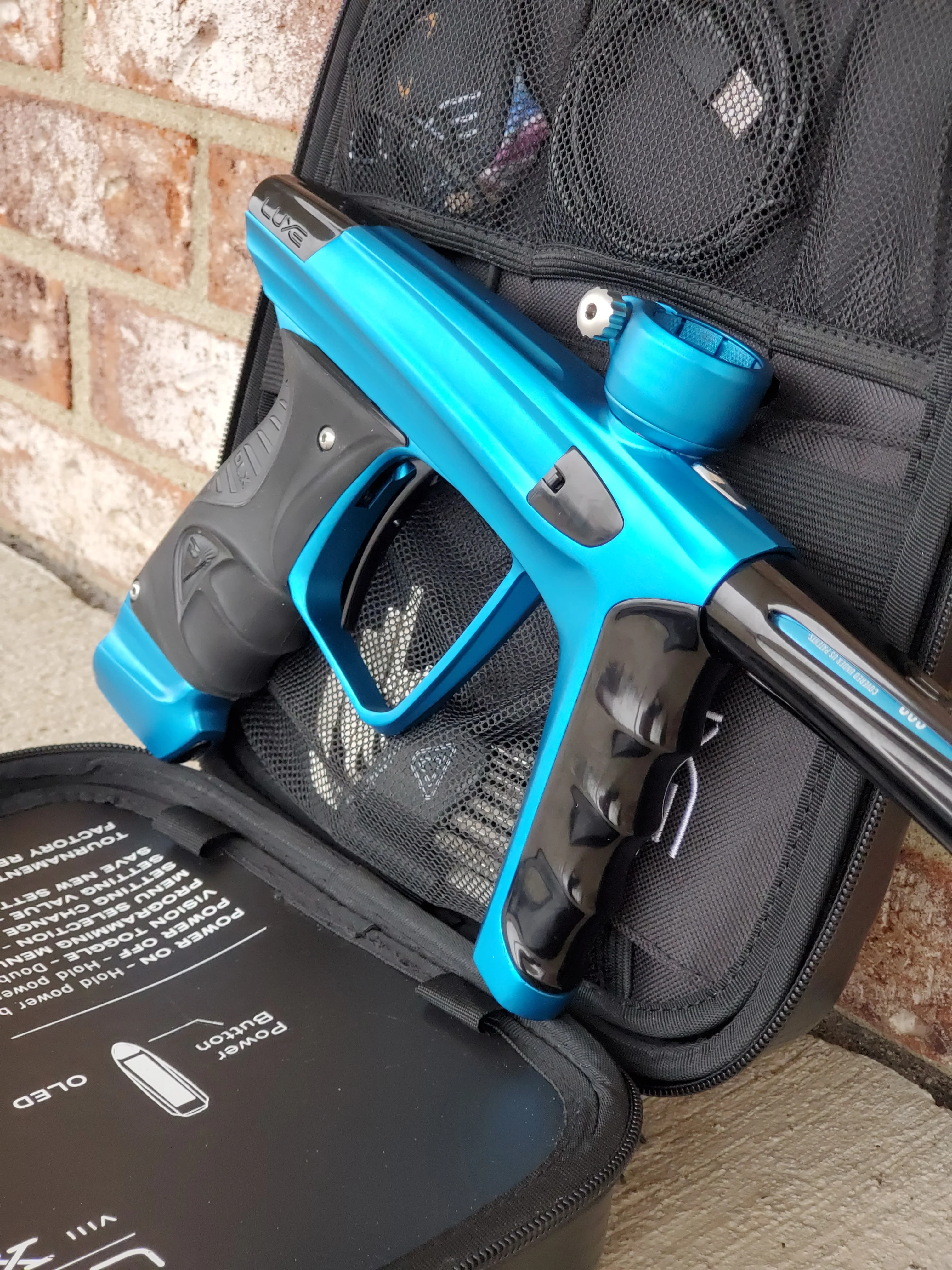 Used DLX Luxe X Paintball Gun - Teal / Black - Image 2
