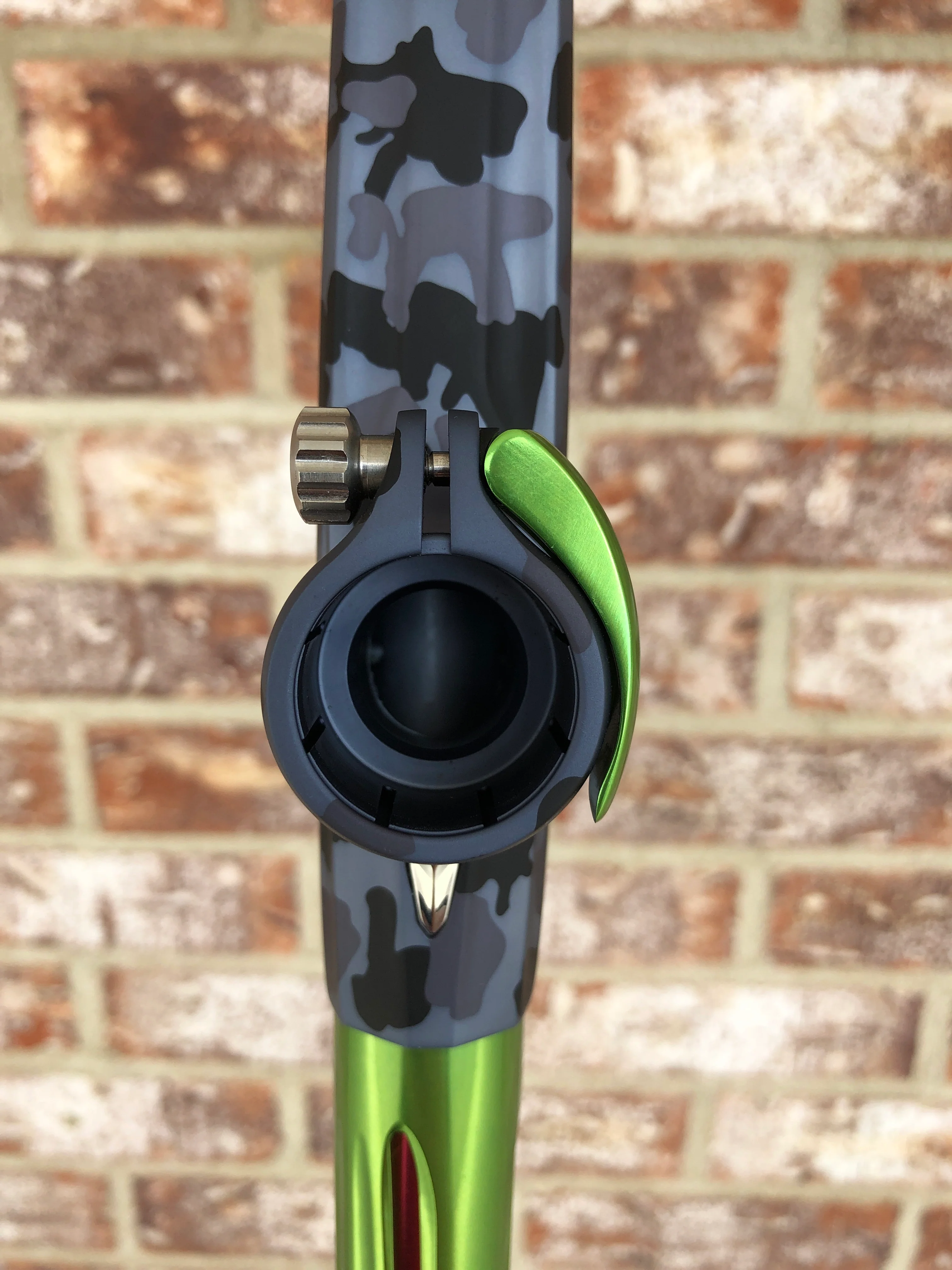 Used DLX Luxe X Paintball Gun - Urban Camo with Lime Accents - Image 6
