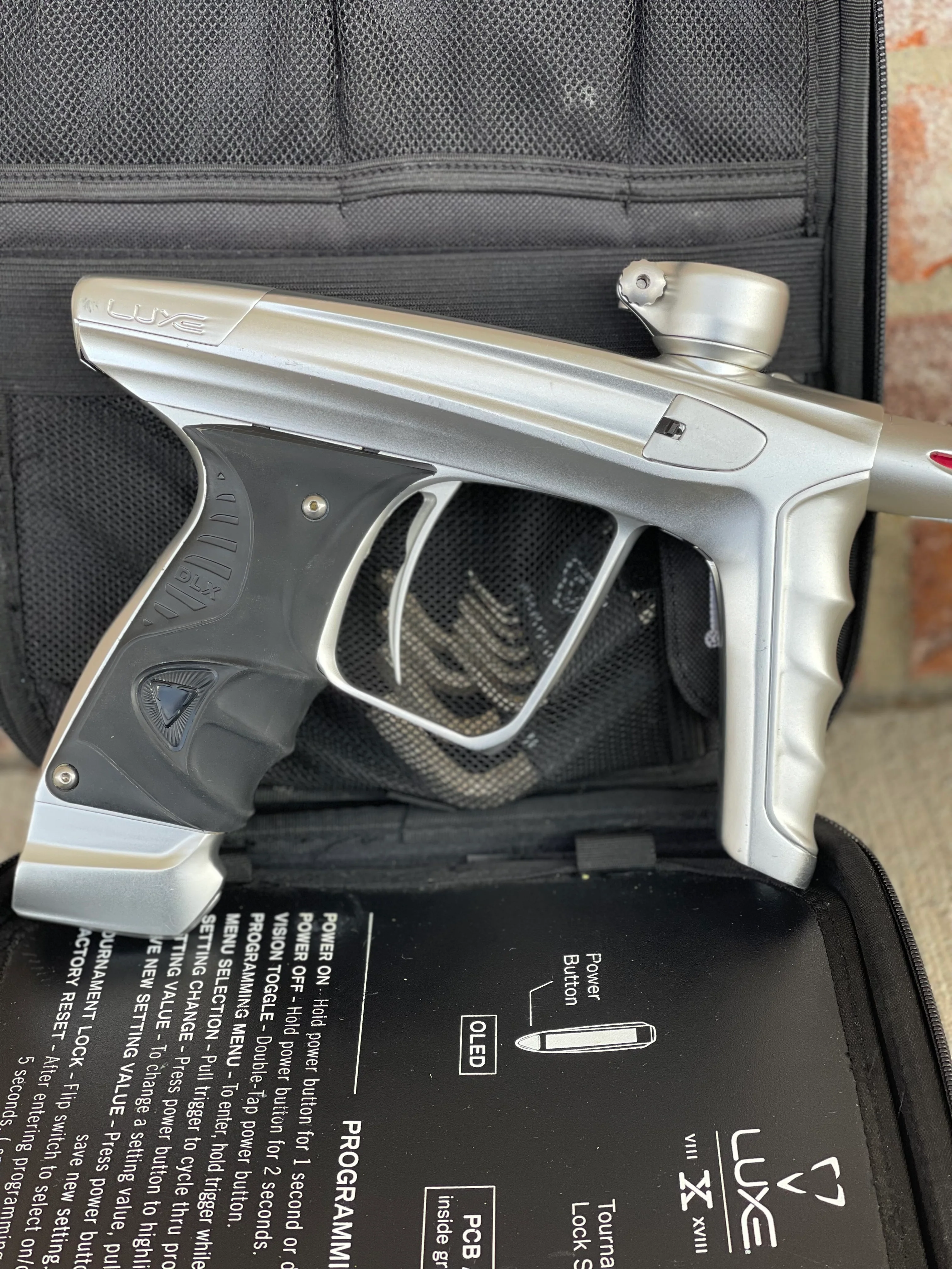 Used DLX Luxe X Paintball Gun - White (Silver) - Image 5