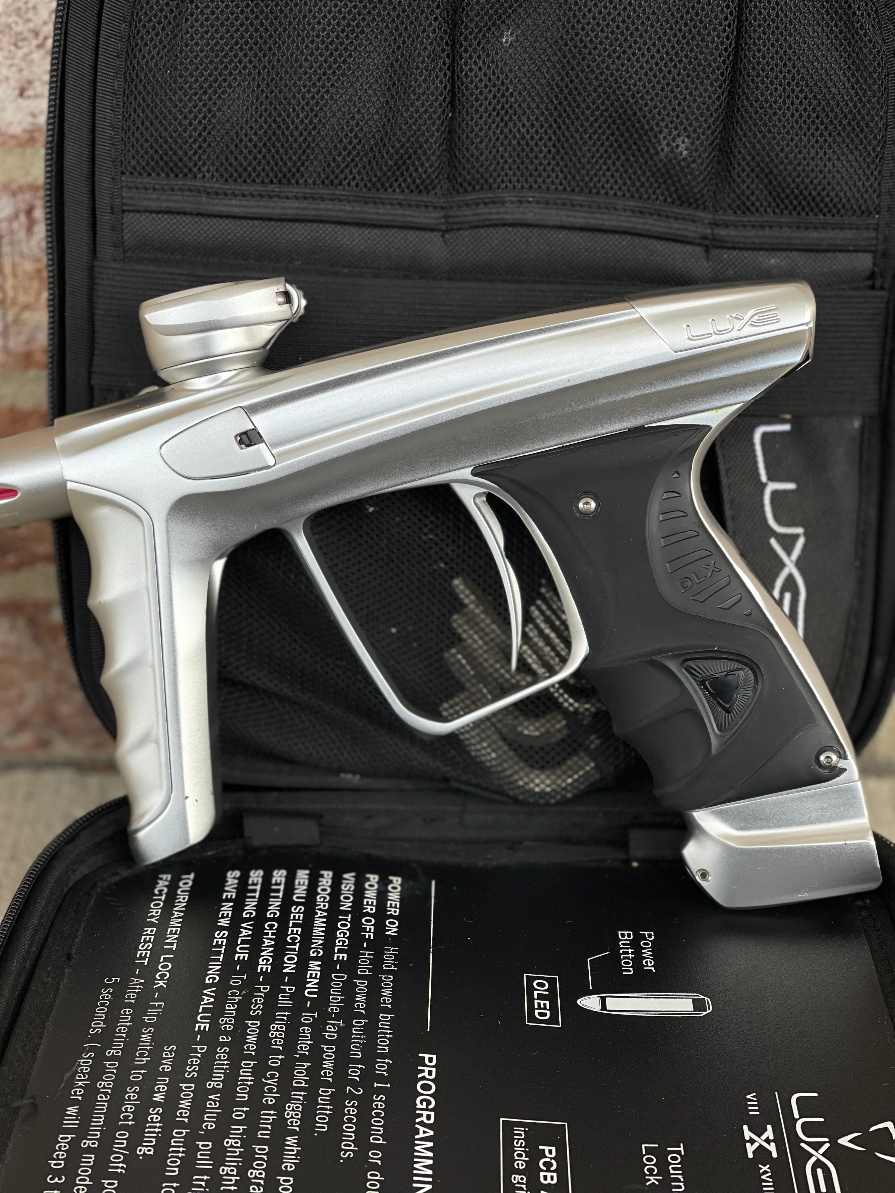 Used DLX Luxe X Paintball Gun - White (Silver) - Image 6