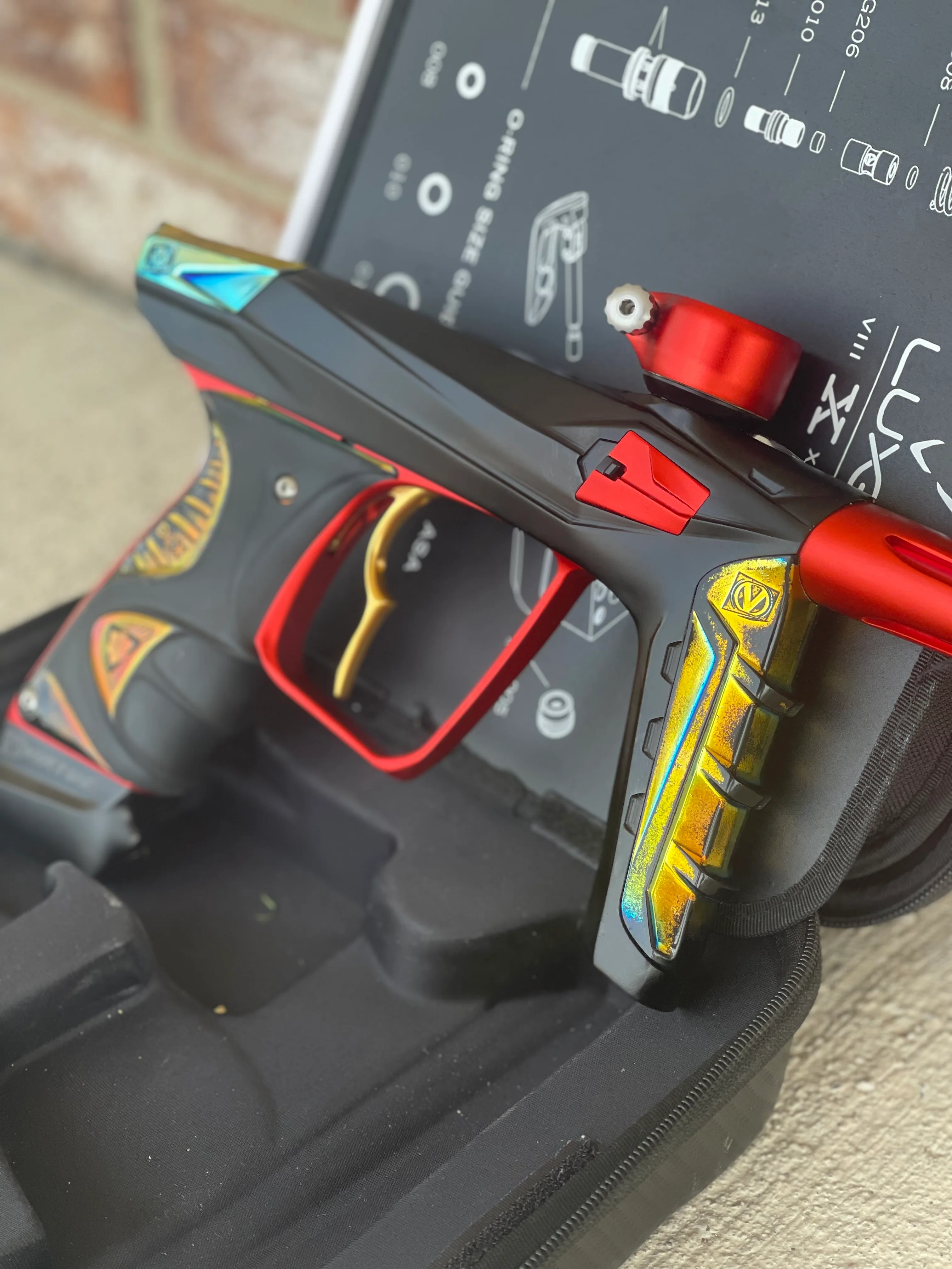 Used DLX Luxe X / Virtue Ace Paintball Gun - Black Fire - Image 3
