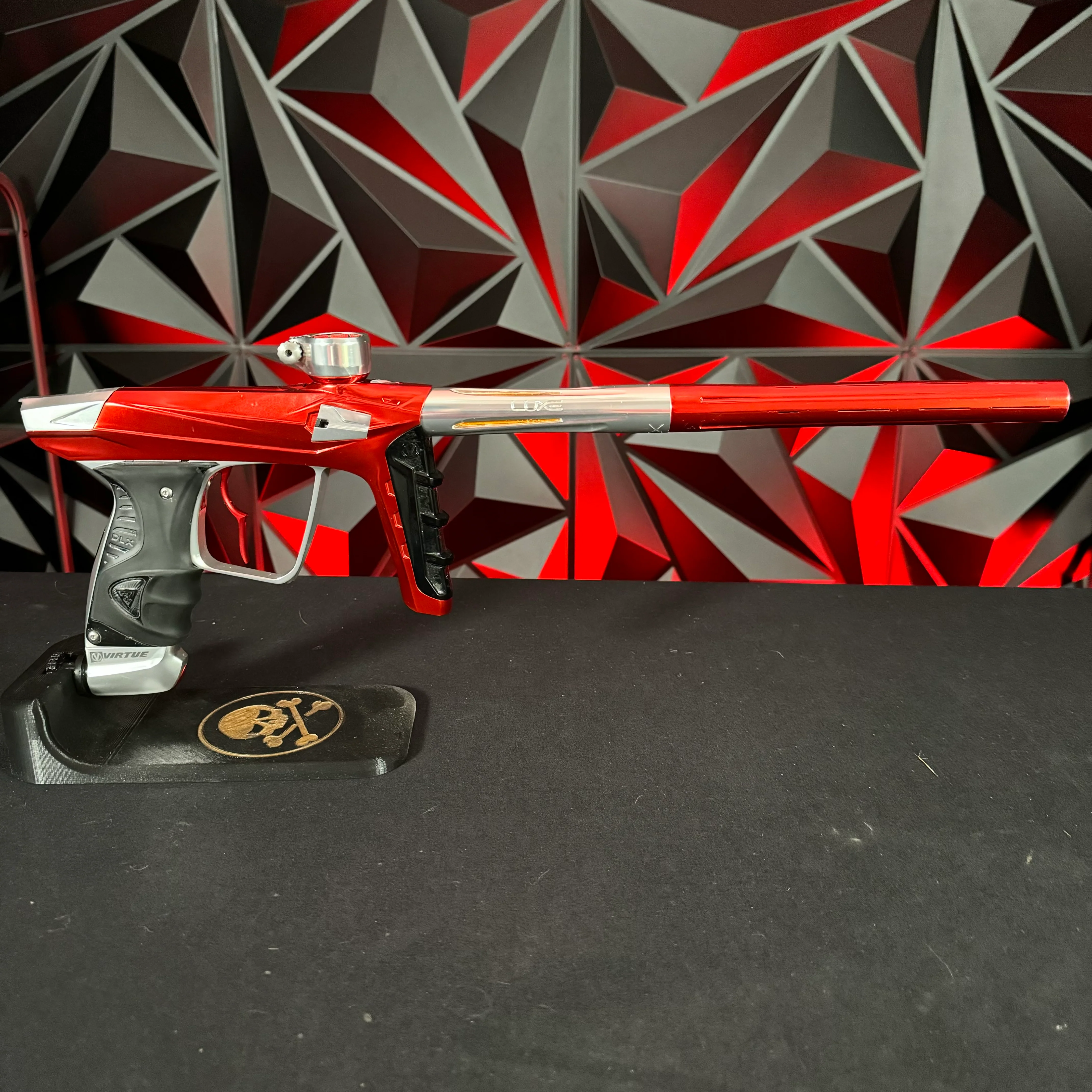 Used DLX Luxe X / Virtue Ace Paintball Gun - Gloss Red / Gloss Silver - Image 7