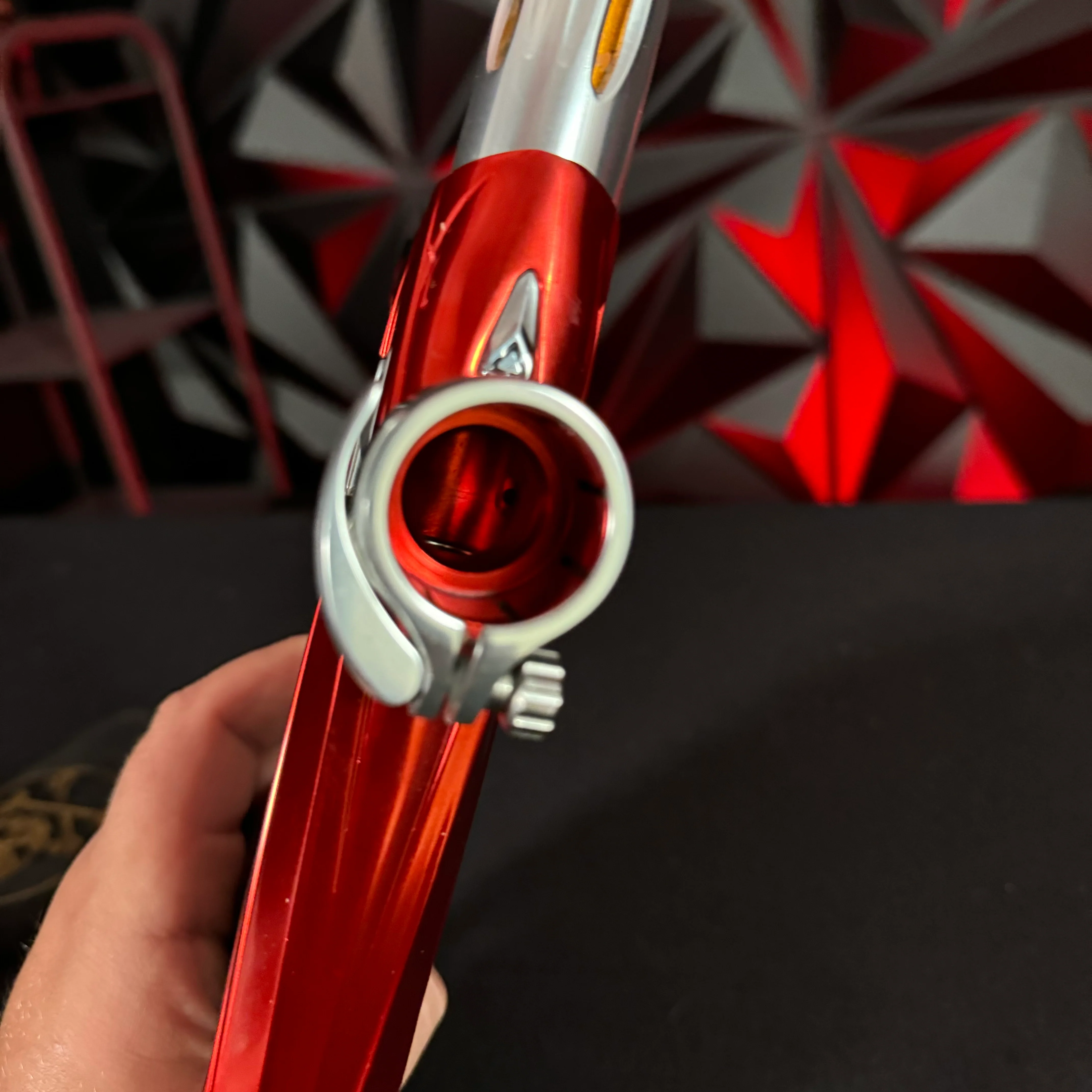 Used DLX Luxe X / Virtue Ace Paintball Gun - Gloss Red / Gloss Silver - Image 9