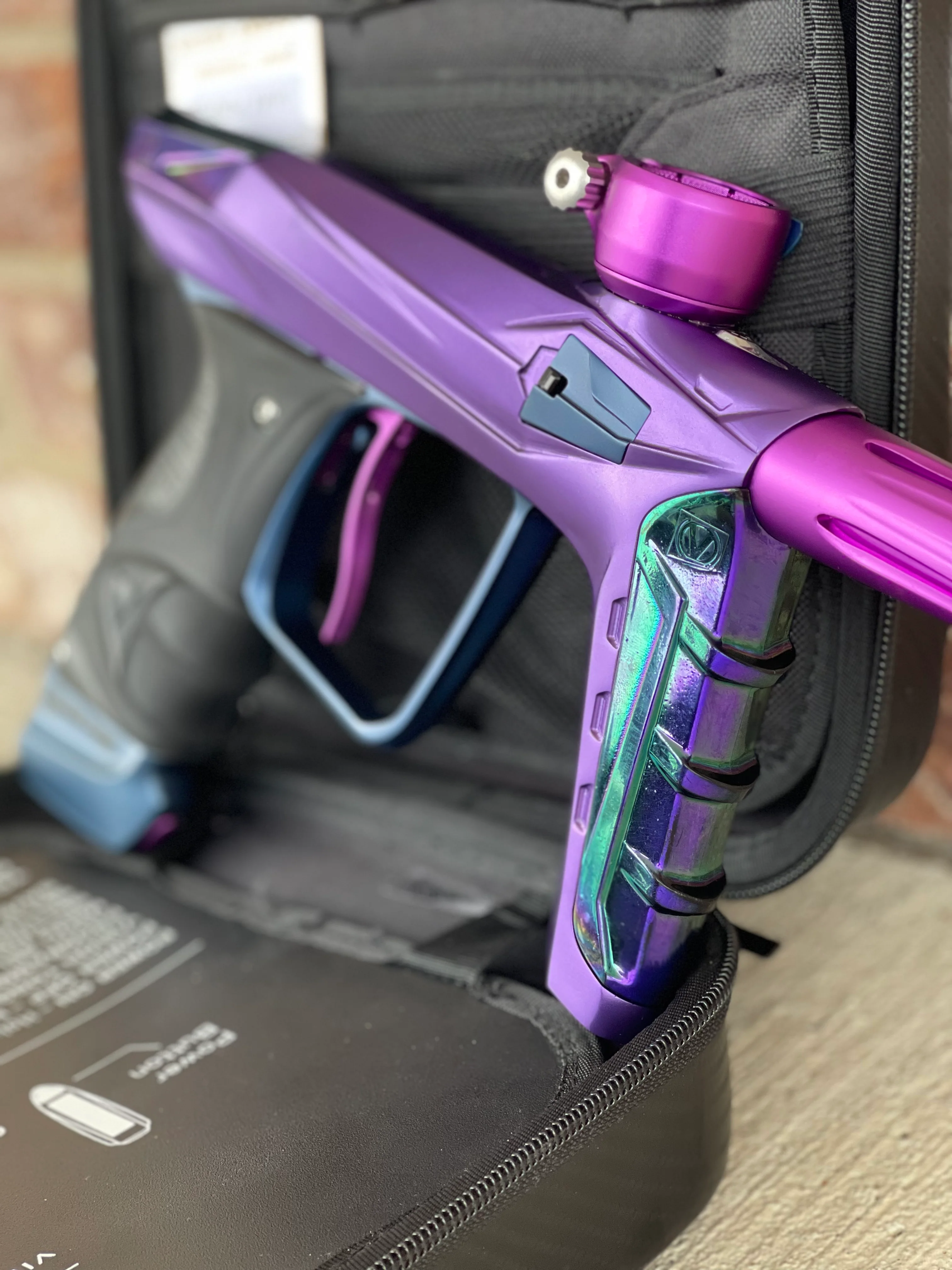 Used DLX Luxe X / Virtue Ace Paintball Gun - Purple /  Blue - Image 2