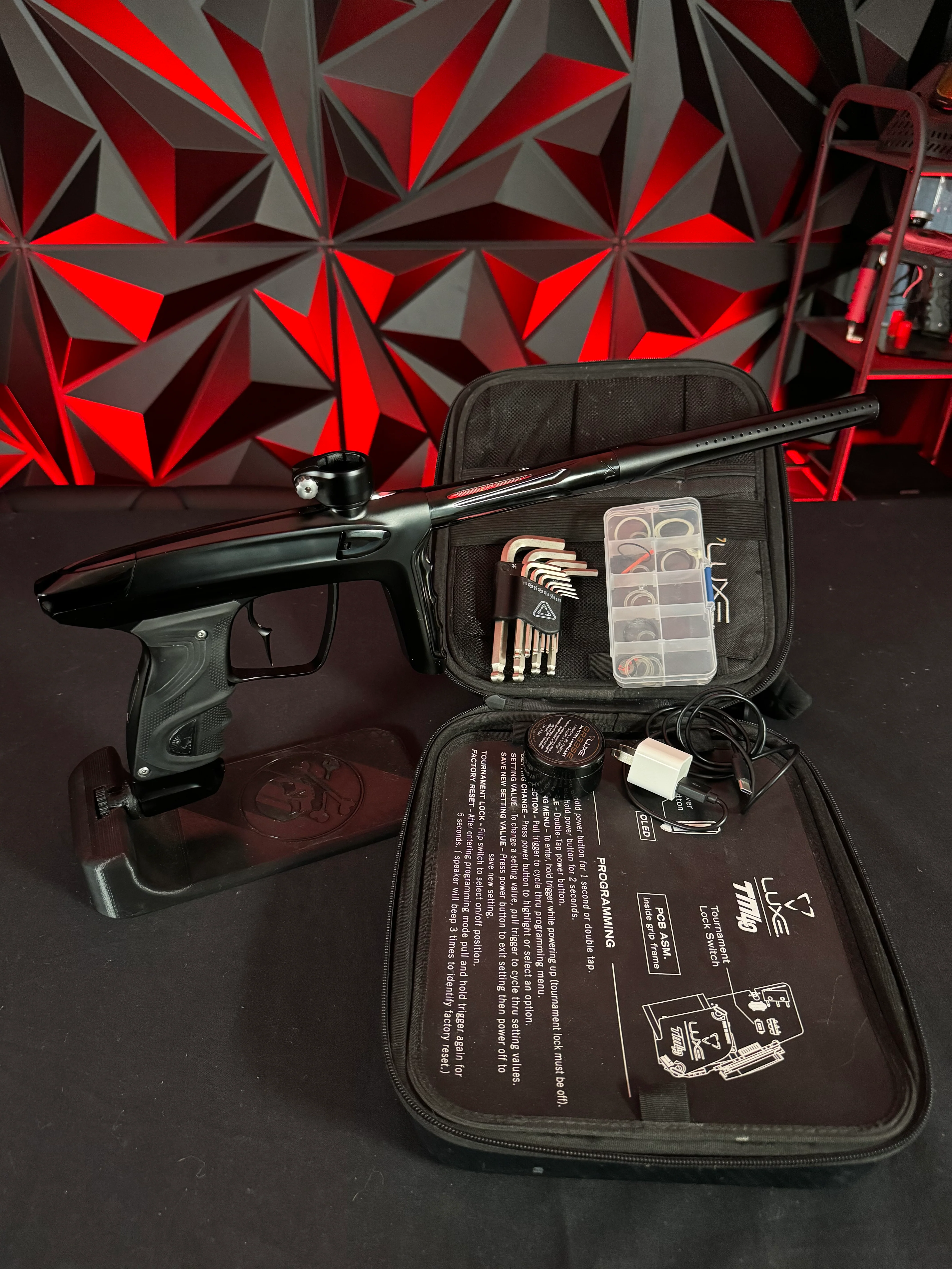 Used DLX TM40 Paintball Gun - Dust Black/Polished Black w/ Infamous Deuce Trigger - Image 7